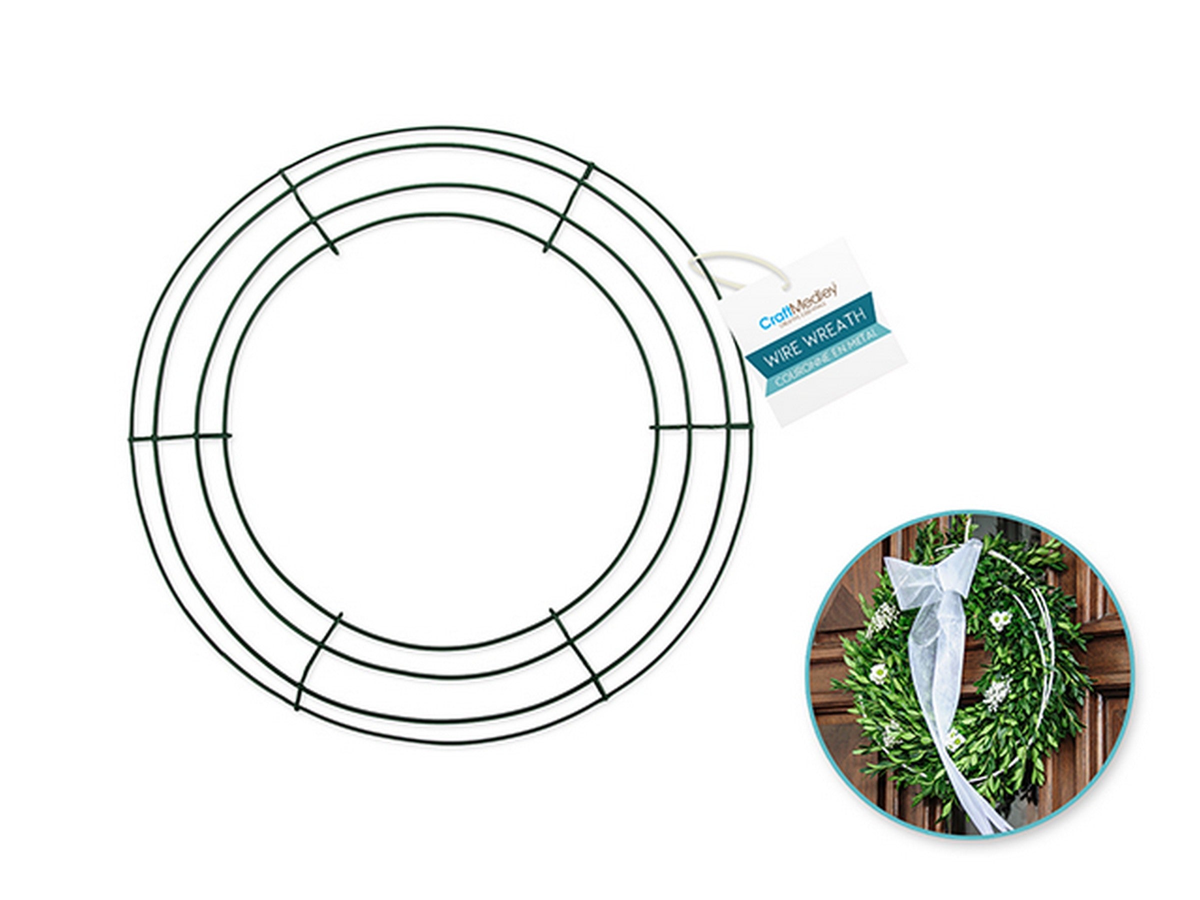 Craft Medley Green Wire Wreath Form 12in