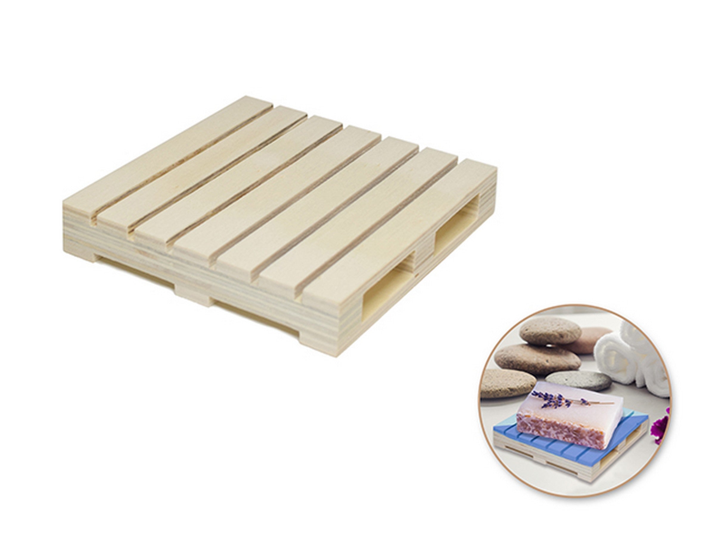 Wooden Pallet Unpainted 4.75x4.75x0.75in