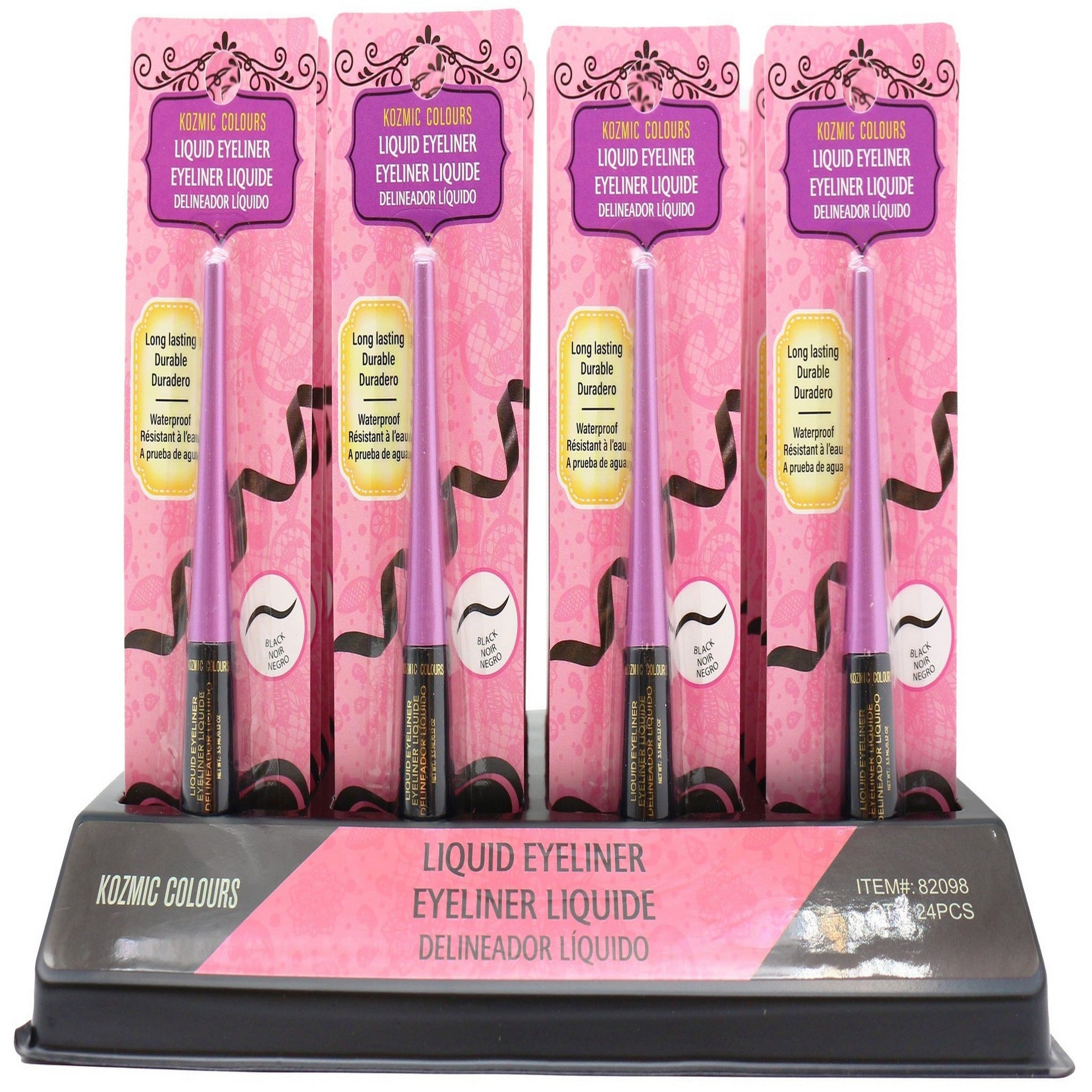 Kozmic Colours Liquid Black Eyeliner - Cruetly Free - Sold Separately 0.12oz (3.5ml)