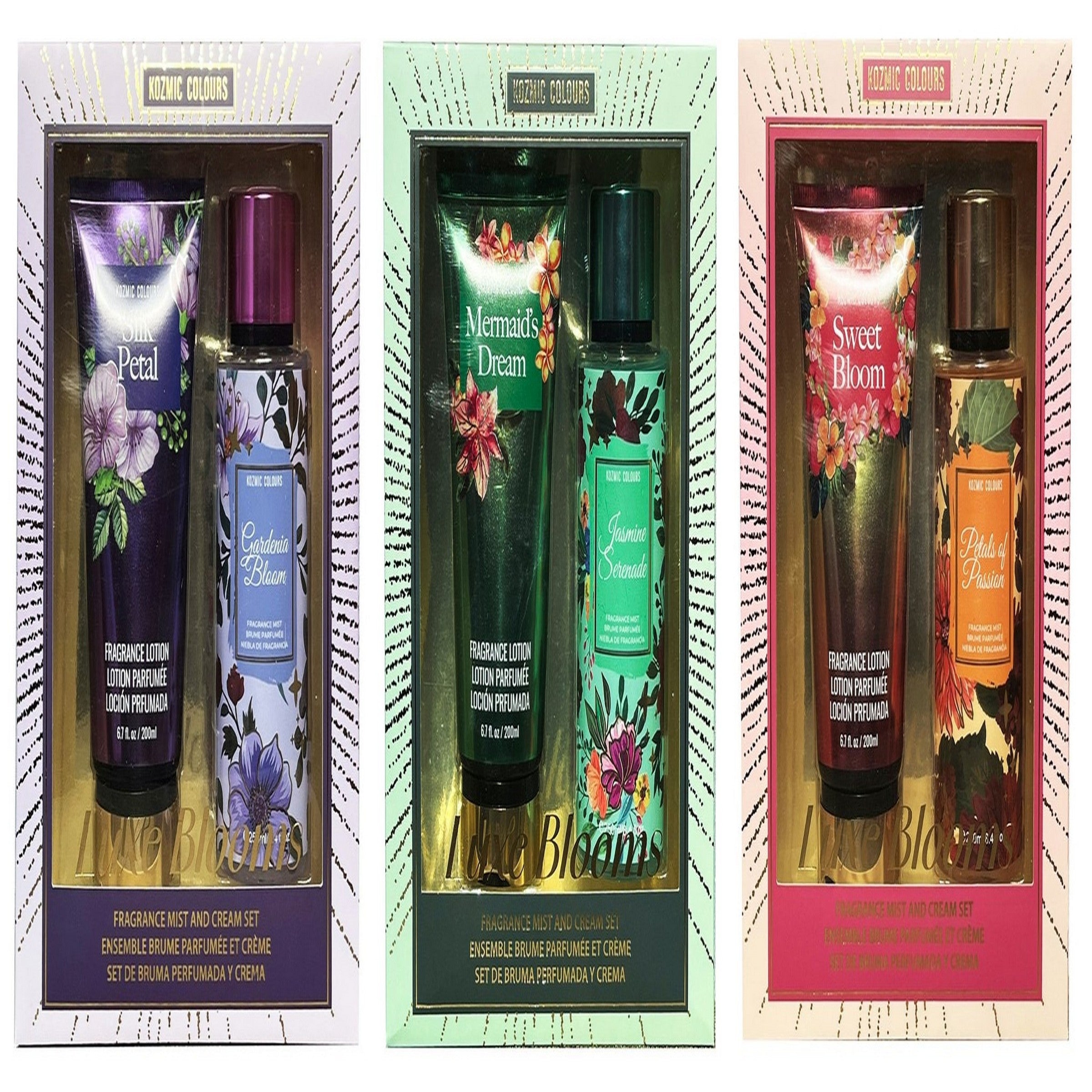 Kozmic Colours Body Mist and Lotion Set - Lotion 6.7oz (200ml) Mist 8.4oz (250ml)  VRT