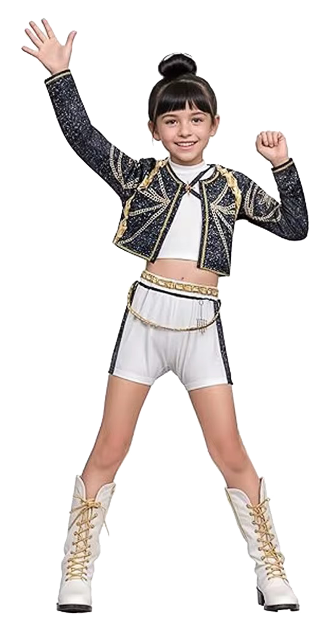 K-POP Demon Hunter - Ensemble de costume noir Rumi pour enfant