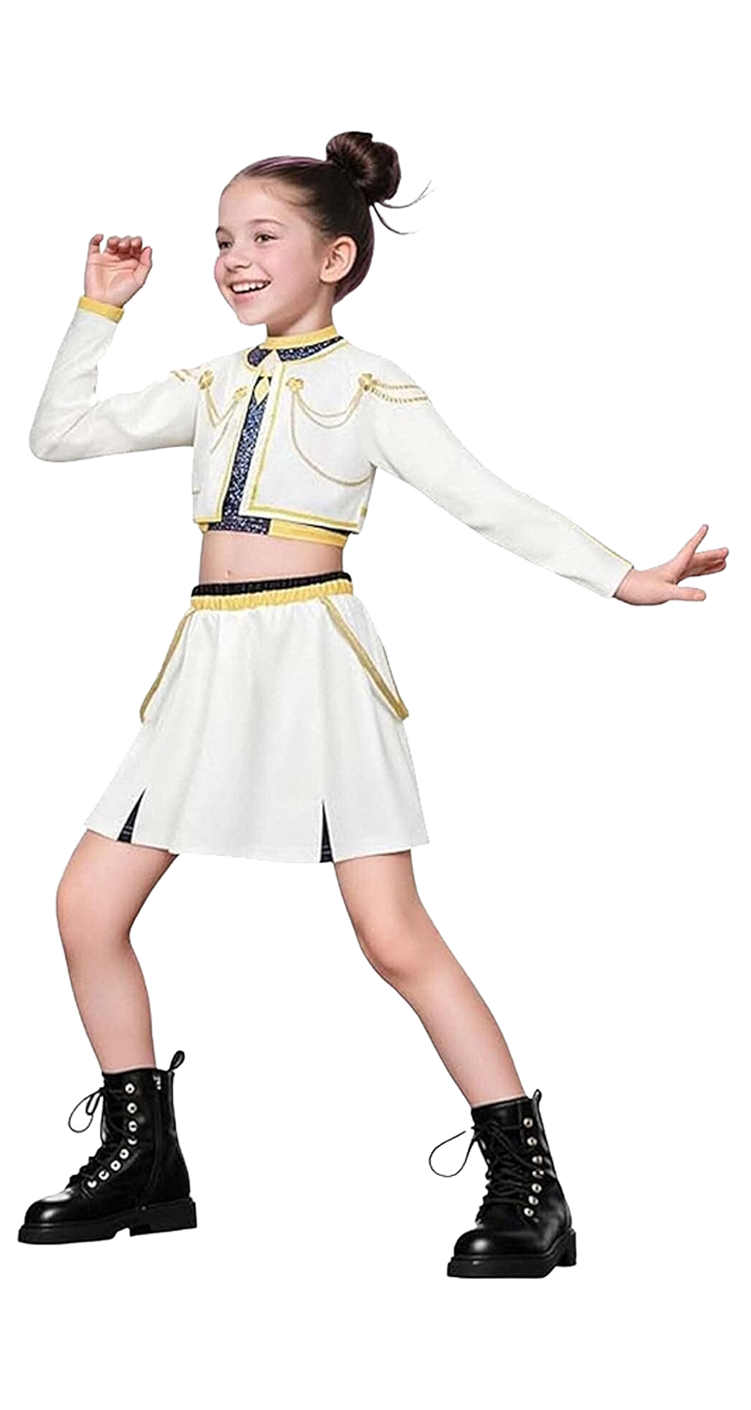 K-POP Demon Hunters – Ensemble de costume blanc et bleu Zoey pour enfant
