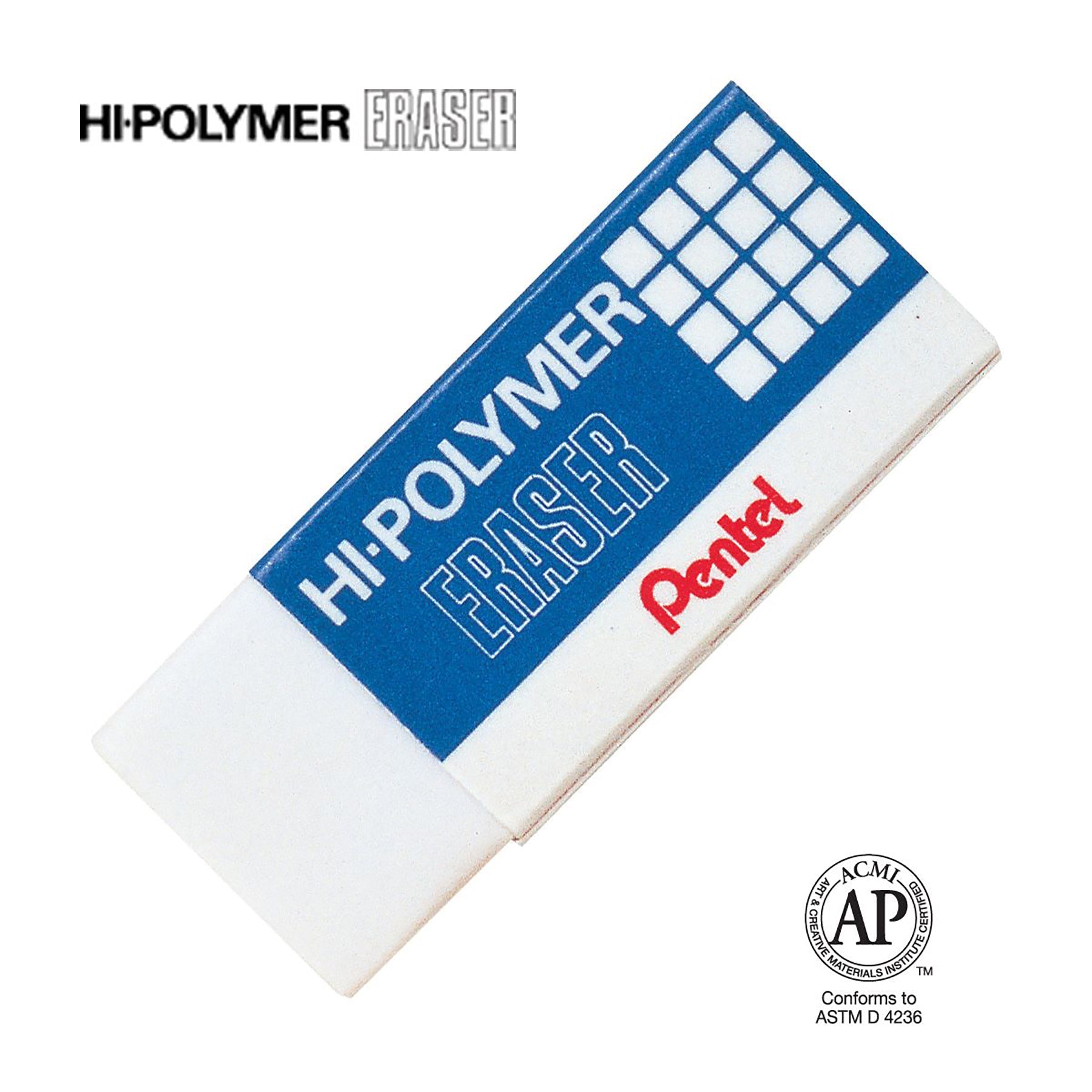 Pentel White Hi-polymer Eraser 2.5x1in