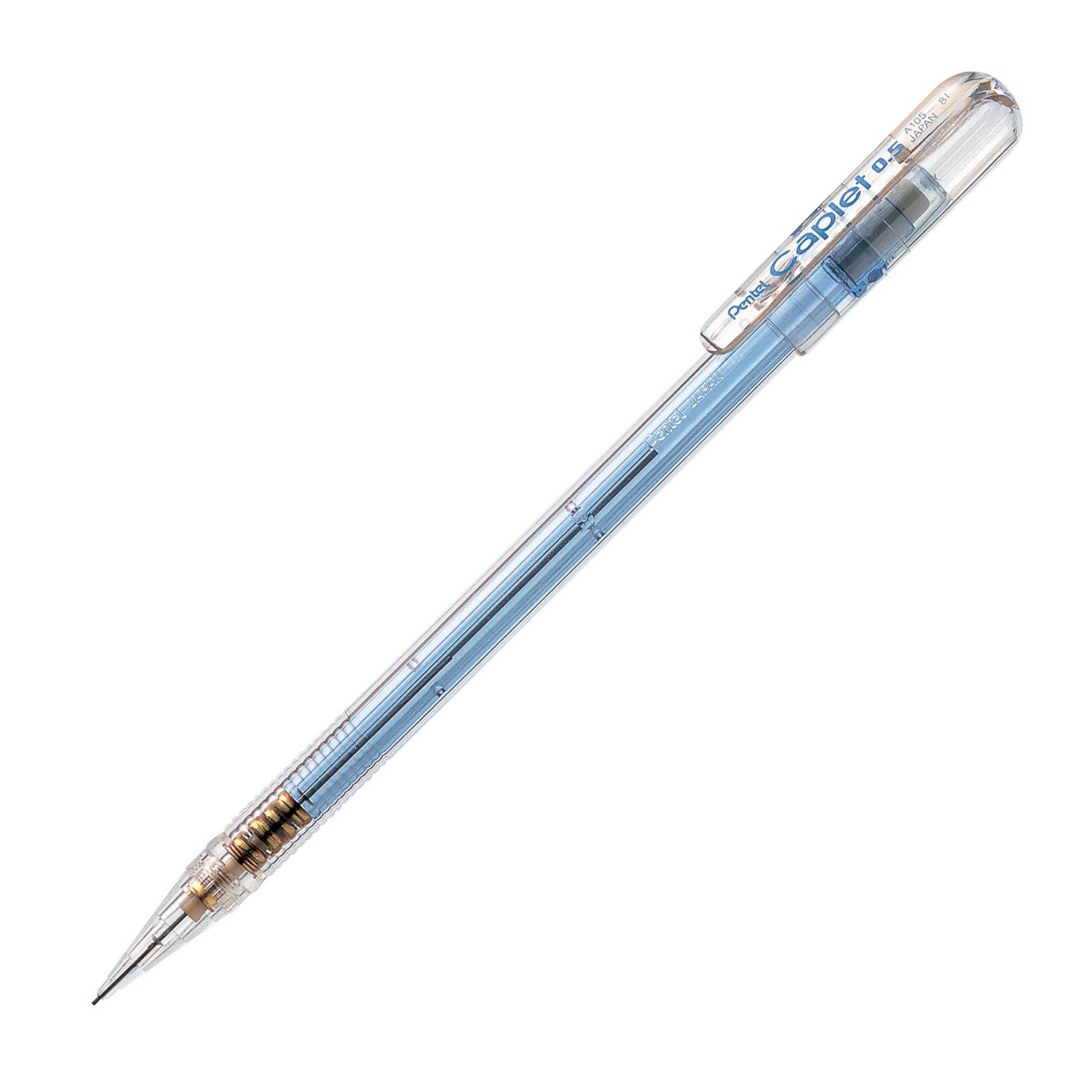 Pentel Caplet Mechanical Pencil - Blue Transparent Barrel 0.5mm