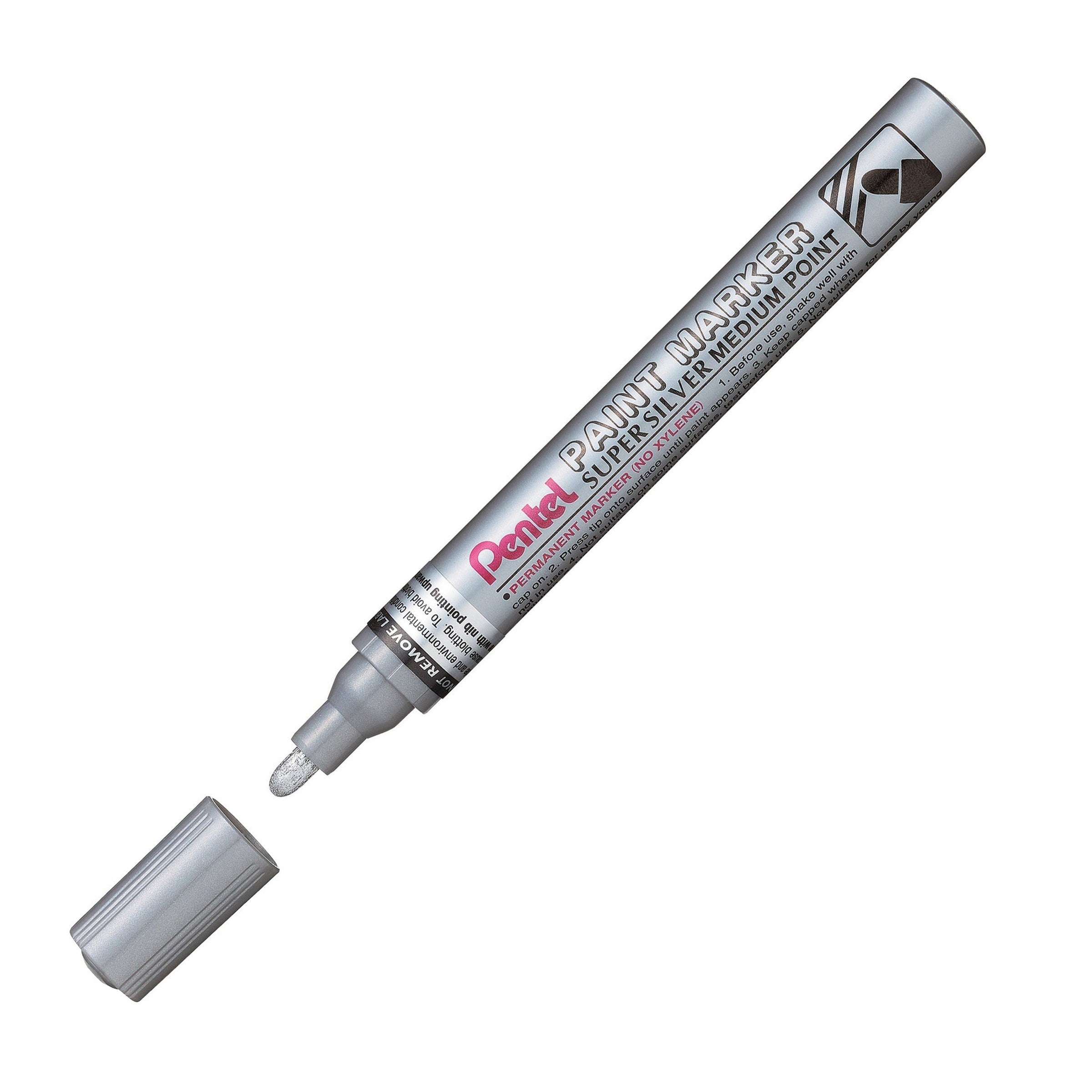 Pentel Medium Point Paint Marker - Bullet Tip - Silver Ink