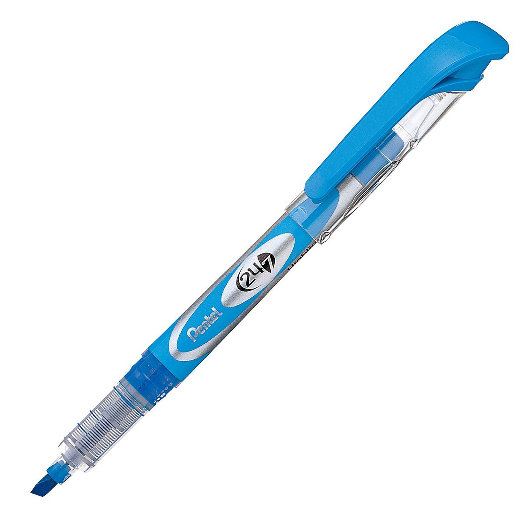 Pentel 24/7 Retractable Highlighter Water Base Pigment Sky Blue Ink - Fine