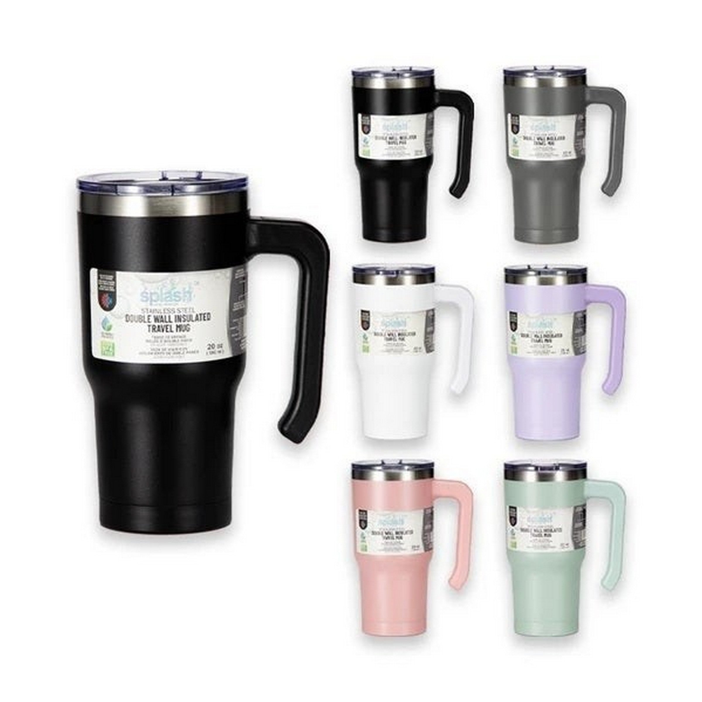 Double Wall Insulated Stainless Steel Travel Mug 20oz VRT