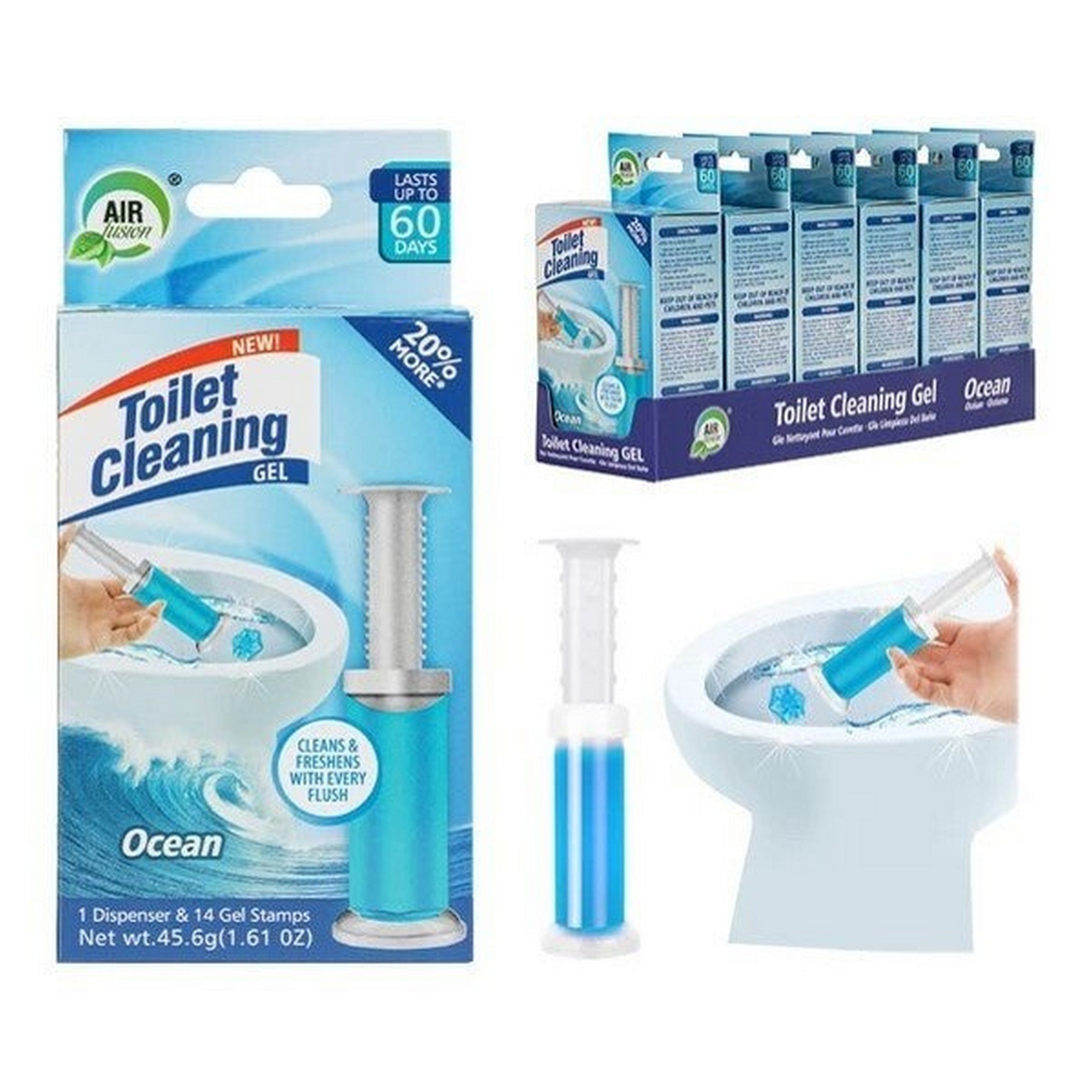 Air Fusion Toilet Cleaning Gel - Ocean Fresh 1.6oz