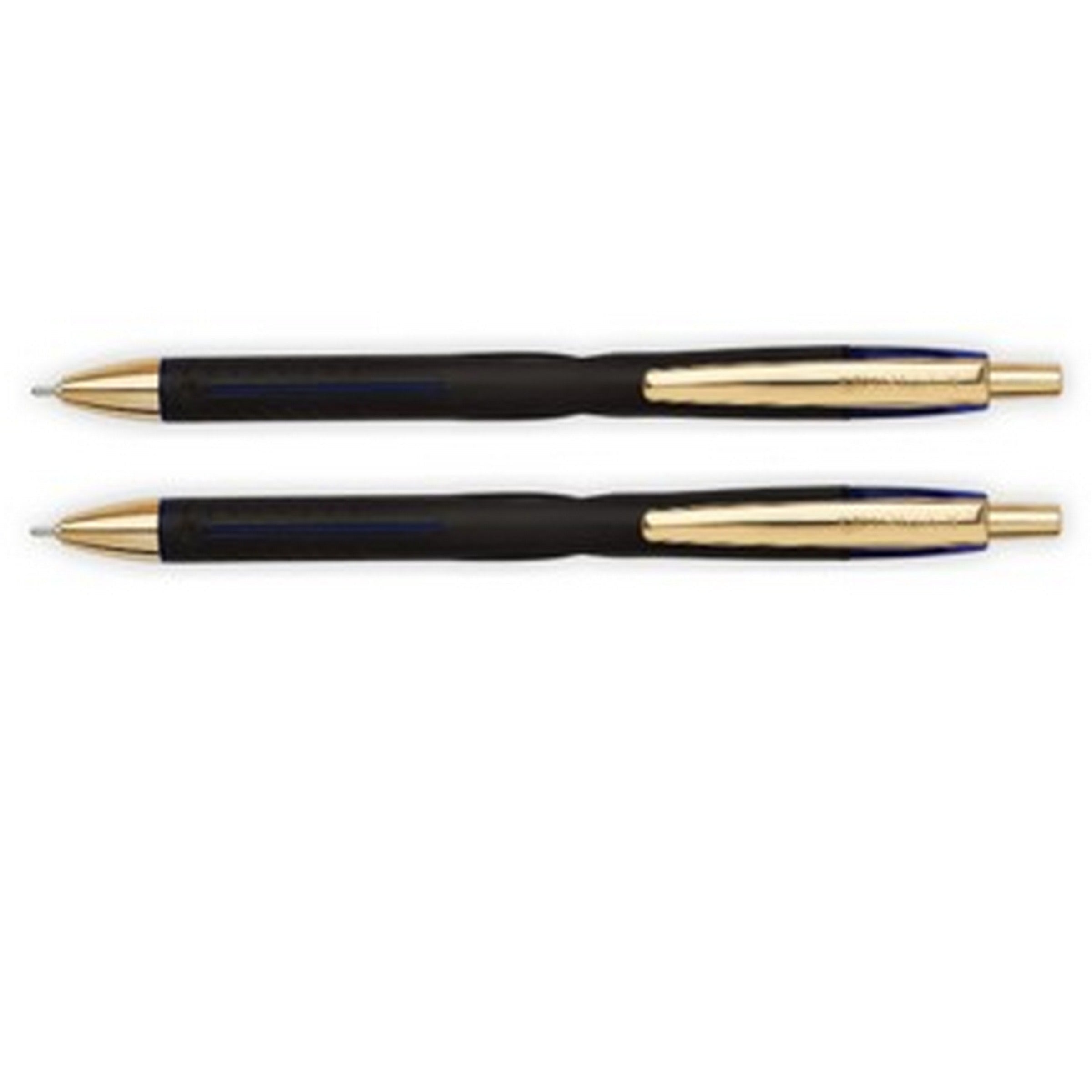 Unomax Gold 2 Ball Point Pens - Blue Ink 5.75in