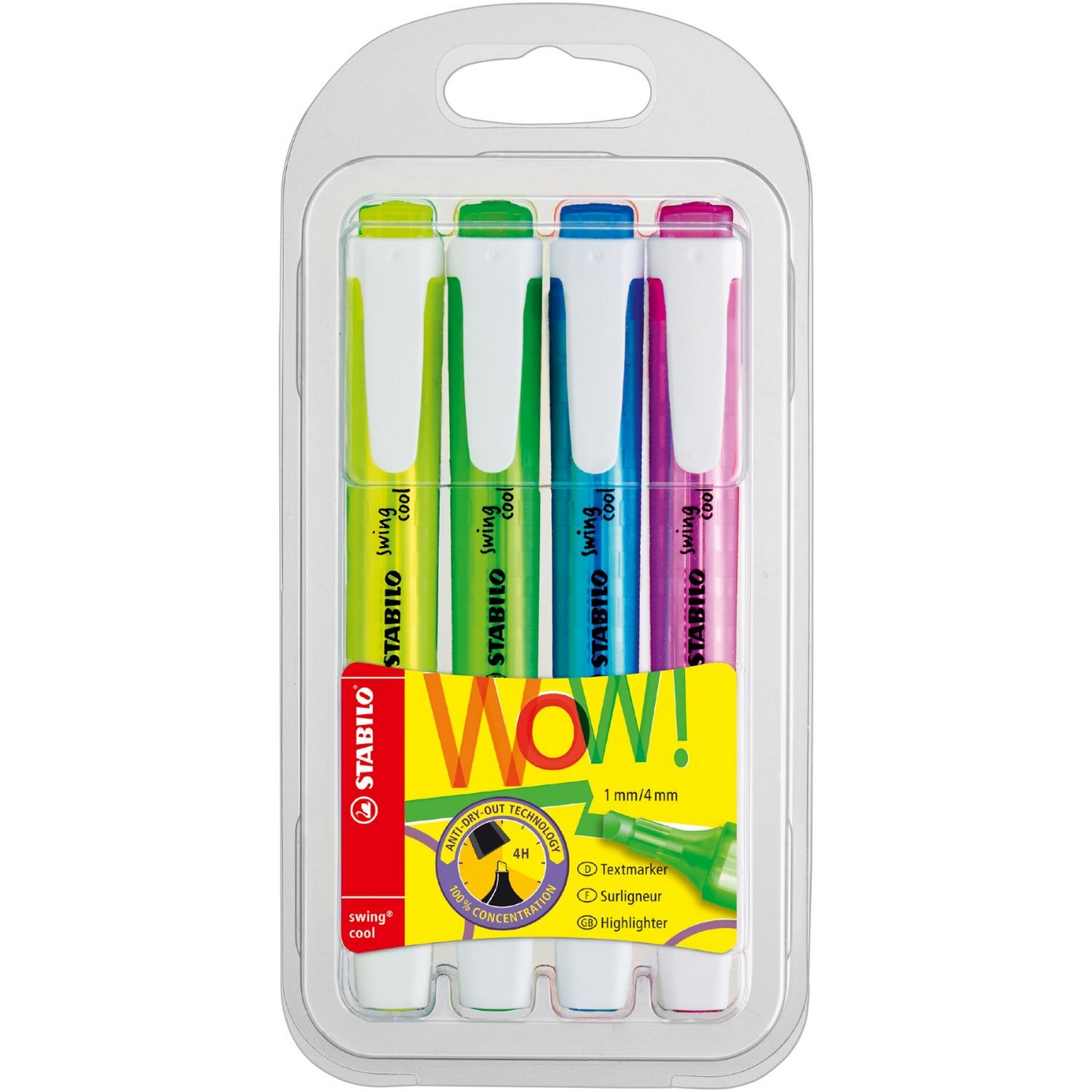 Stabilo Swing Cool 4 Neon Highlighters
