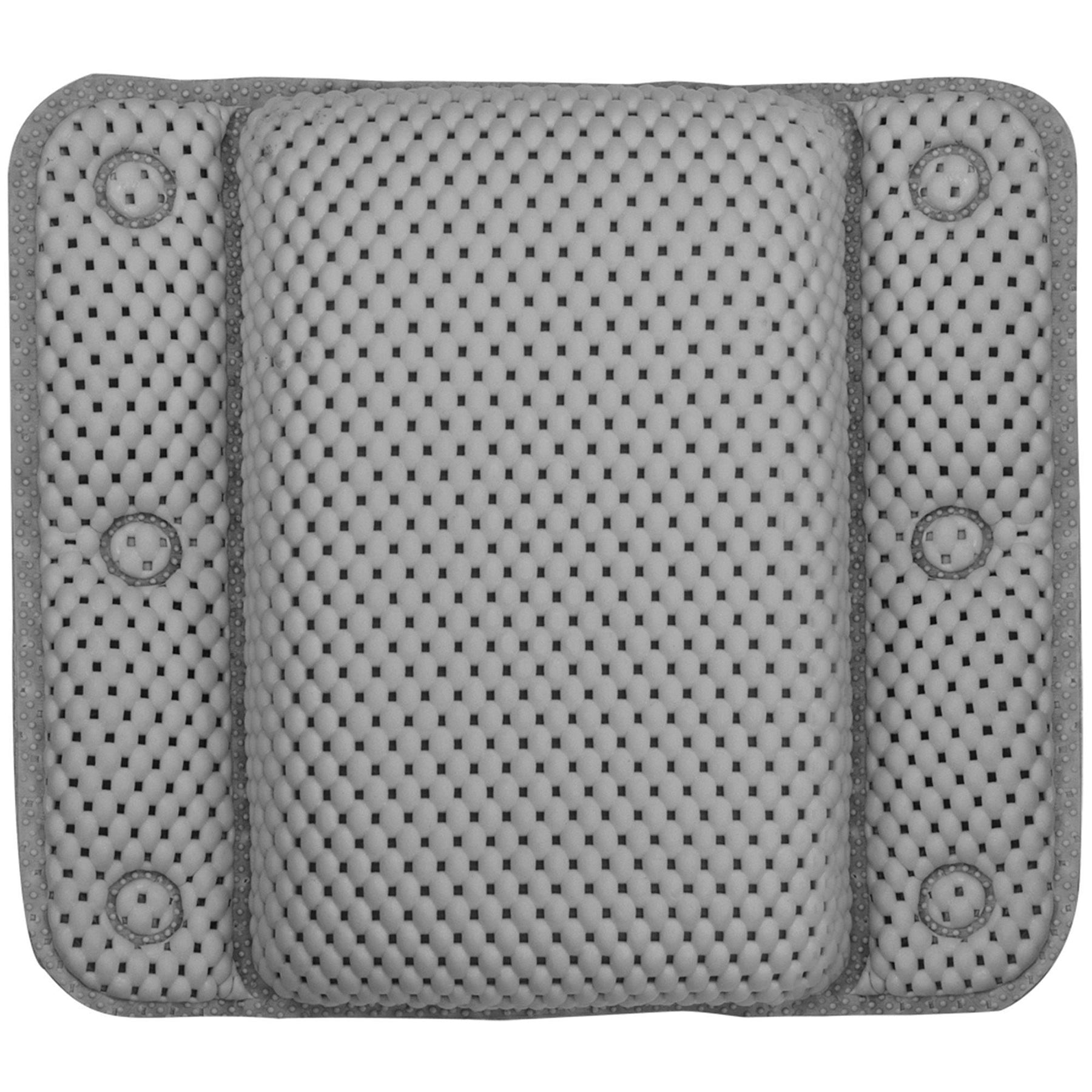 Bath Head Rest Anti-slip 100% PVC - Grey 11.5x12in