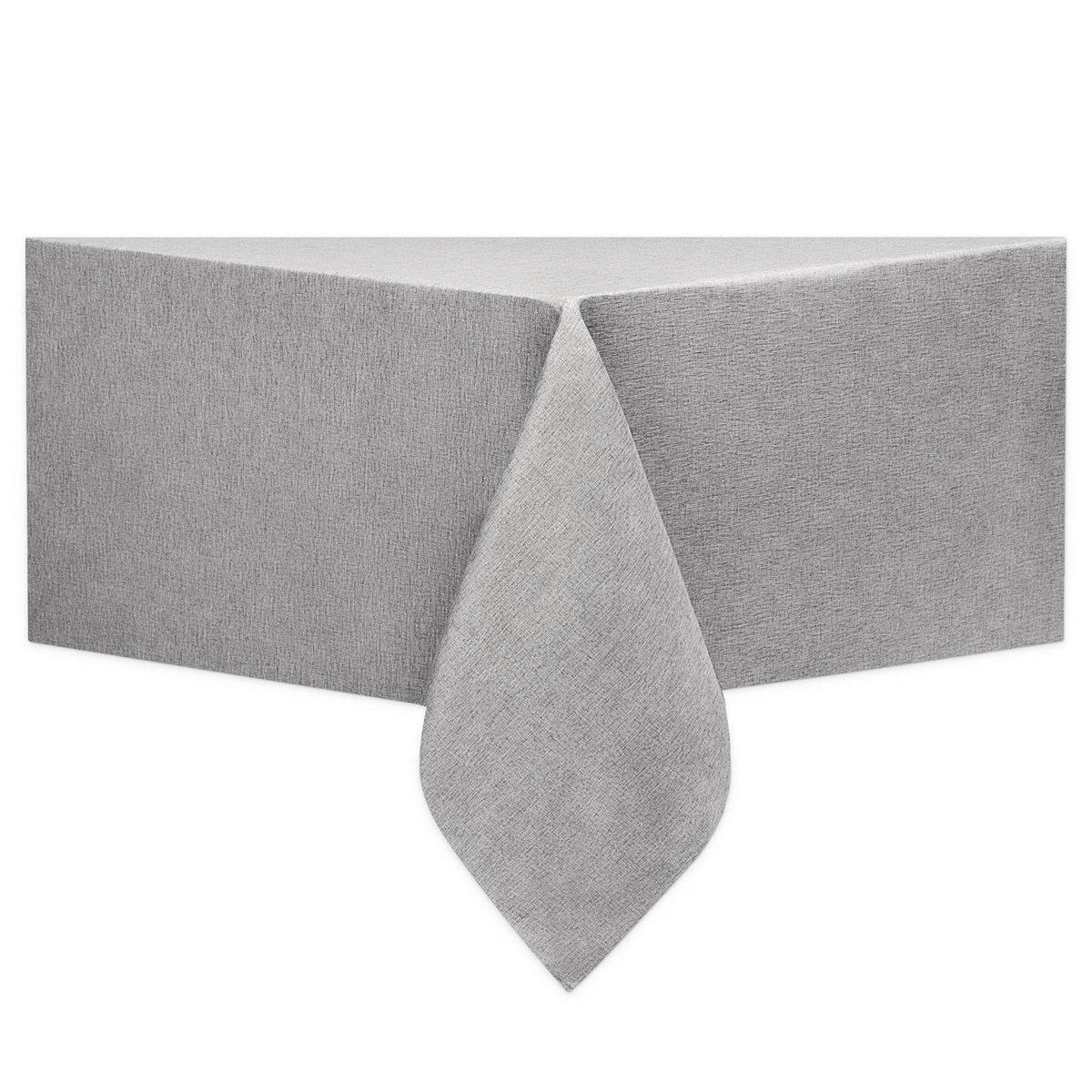 Woven Solid Linen Look Tablecloth 100% Polyester - Light Grey 60x102in