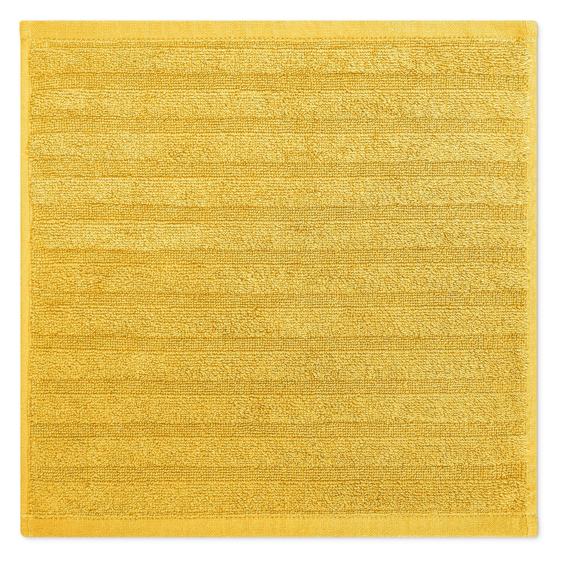 Woven Textured Terry Facecloth 100% Cotton - Yellow 12x12in