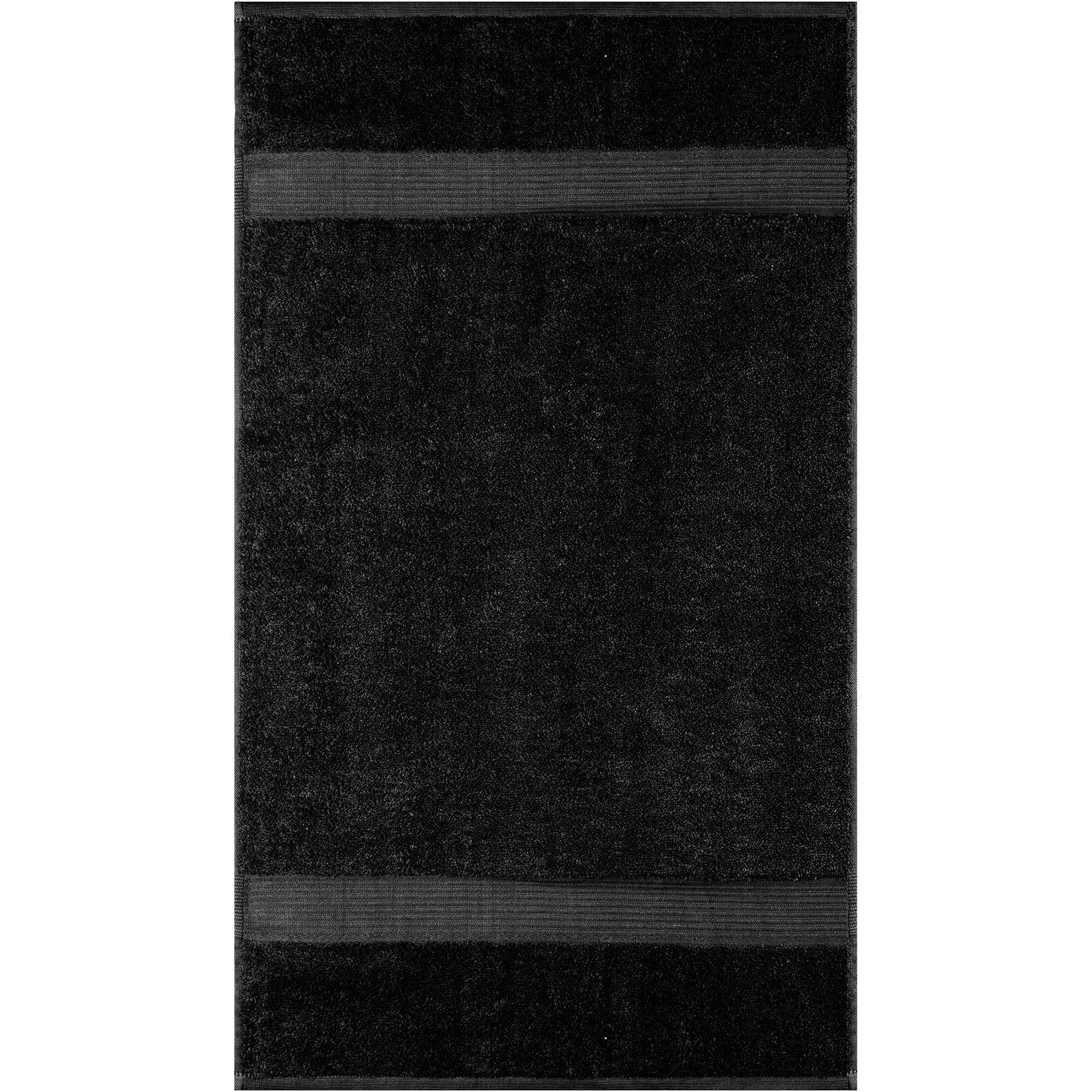 Allure Collection Dobby Border Hand Towel 100% Cotton - Black 16x28in