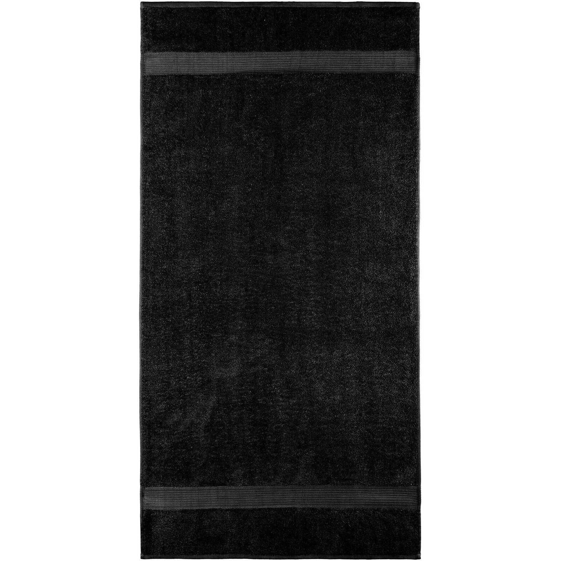 Allure Collection Dobby Border Bath Towel 100% Cotton - Black 25x50in