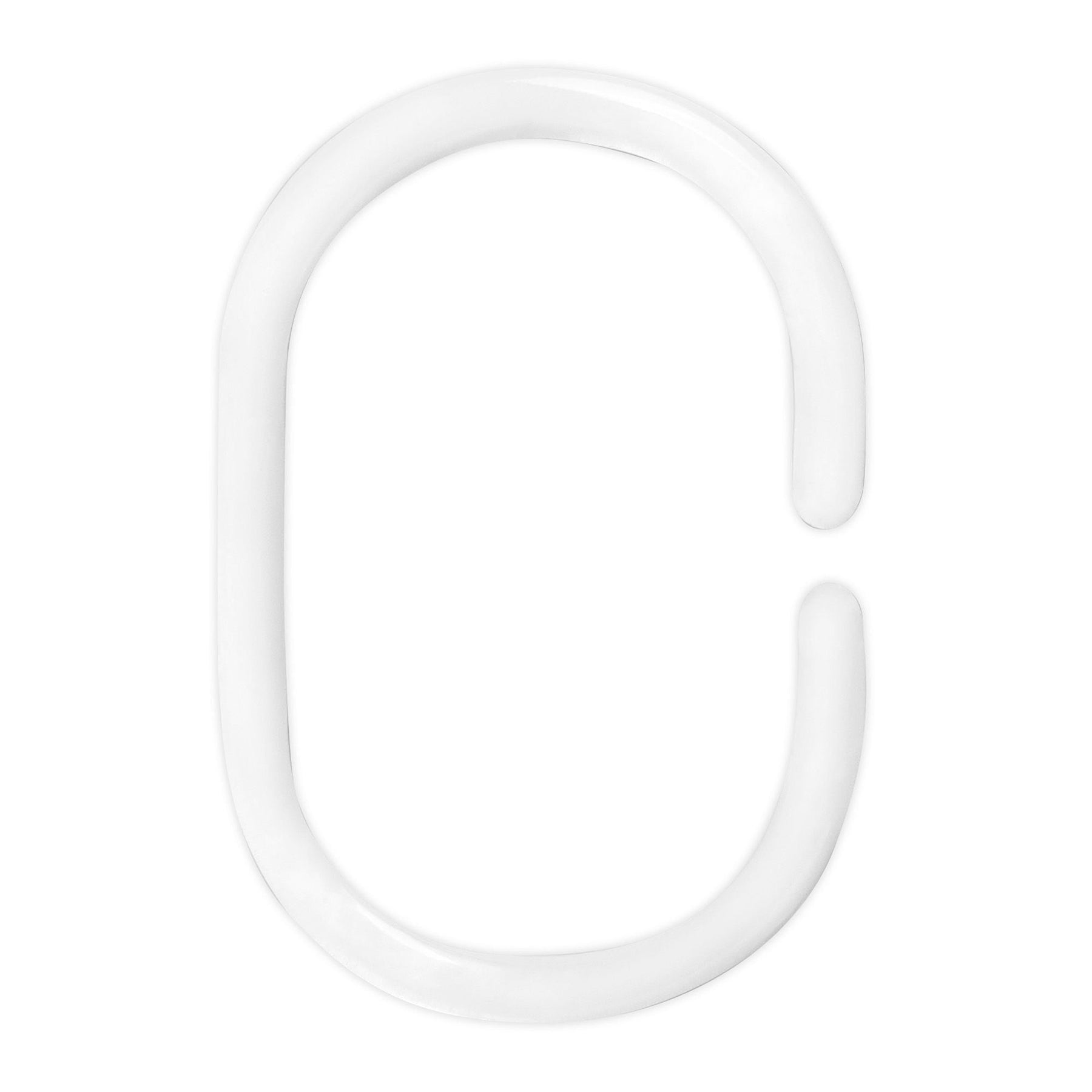 12 Clear Plastic Shower Curtain Hooks 2.25in