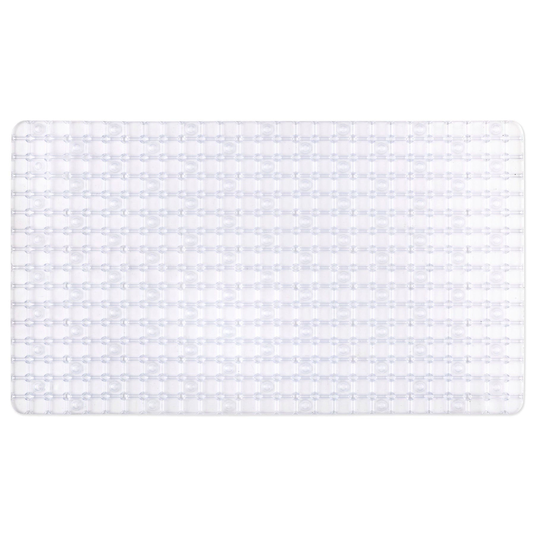 100% Pvc Non-slip Bath Mat - Clear 14.5x26.8in