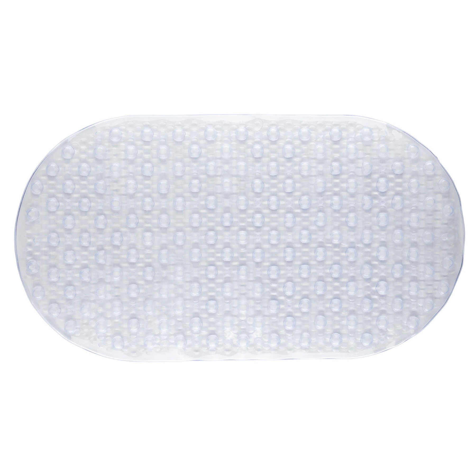 100% Pvc Bath Mat - Transparent Oval 15.4x27.6in