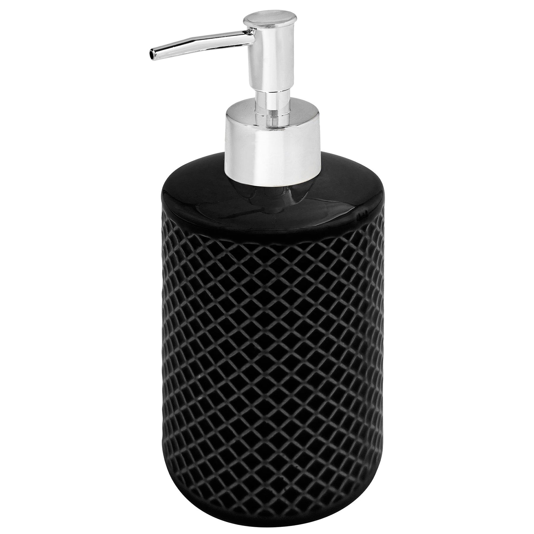 Textured Ceramic Soap Pump - Black 420ml