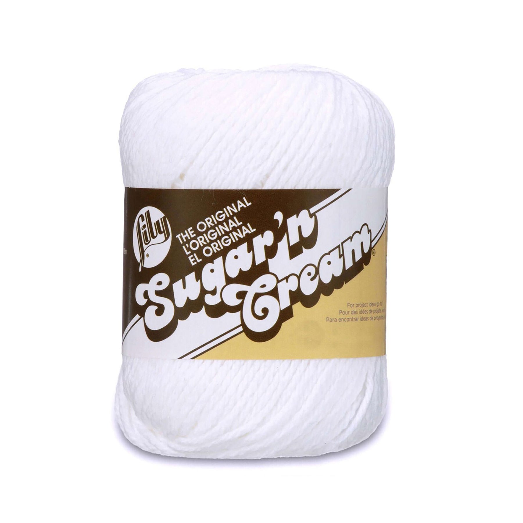 Lily Sugar'n Cream The Original Yarn White - 100% Cotton - Medium 4 120yds (109m)