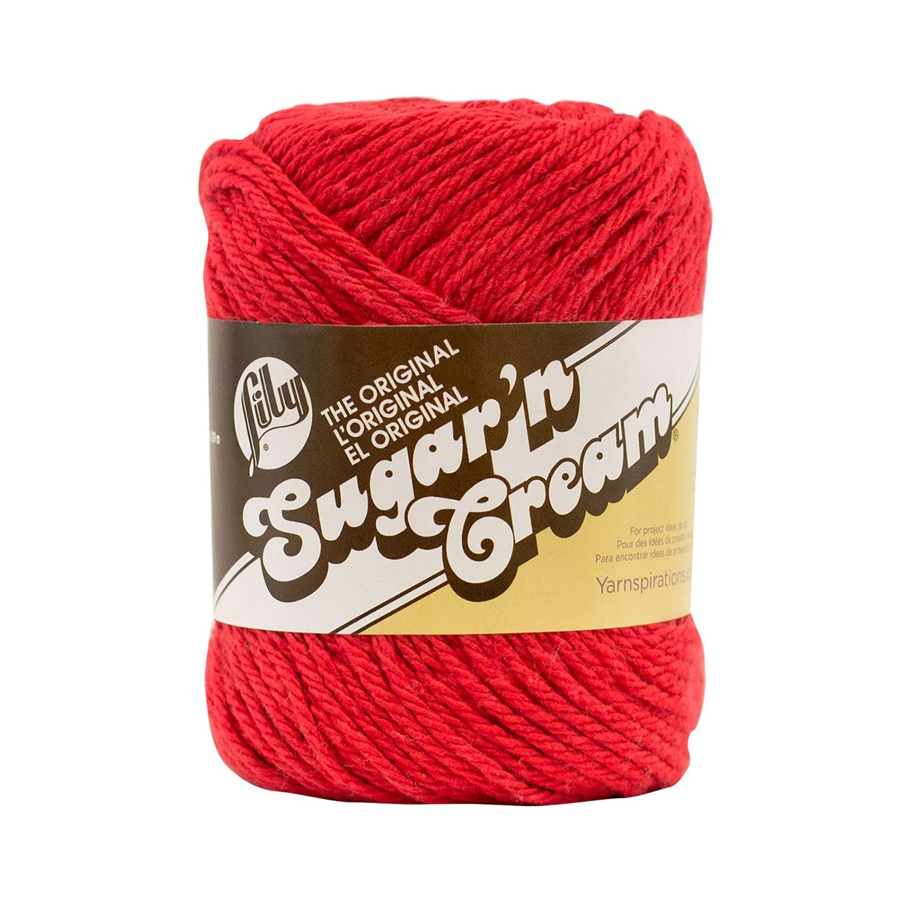 Lily Sugar'n Cream The Original Yarn Red - 100% Cotton - Medium 4 120yds (109m)
