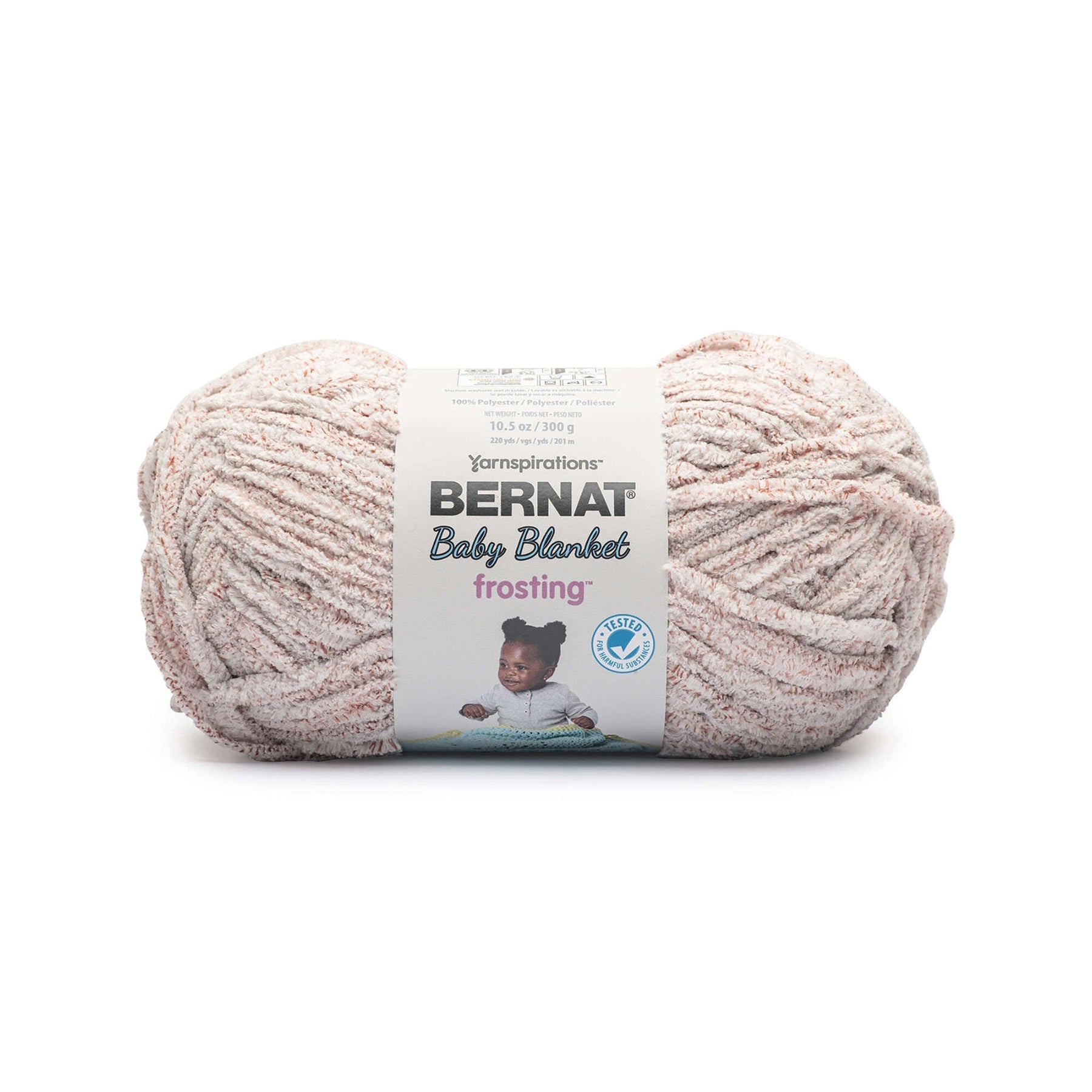 Bernat Baby Blanket Frosting Yarn Cozy Rosie - 100% Polyester - Super Bulky 6 220yds (201m)