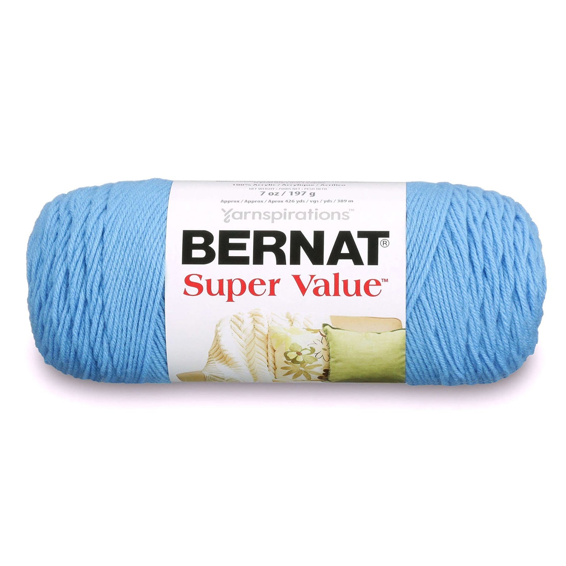 Bernat Super Value Yarn Hot Blue - 100% Acrylic - Medium 4 440yds (402m)