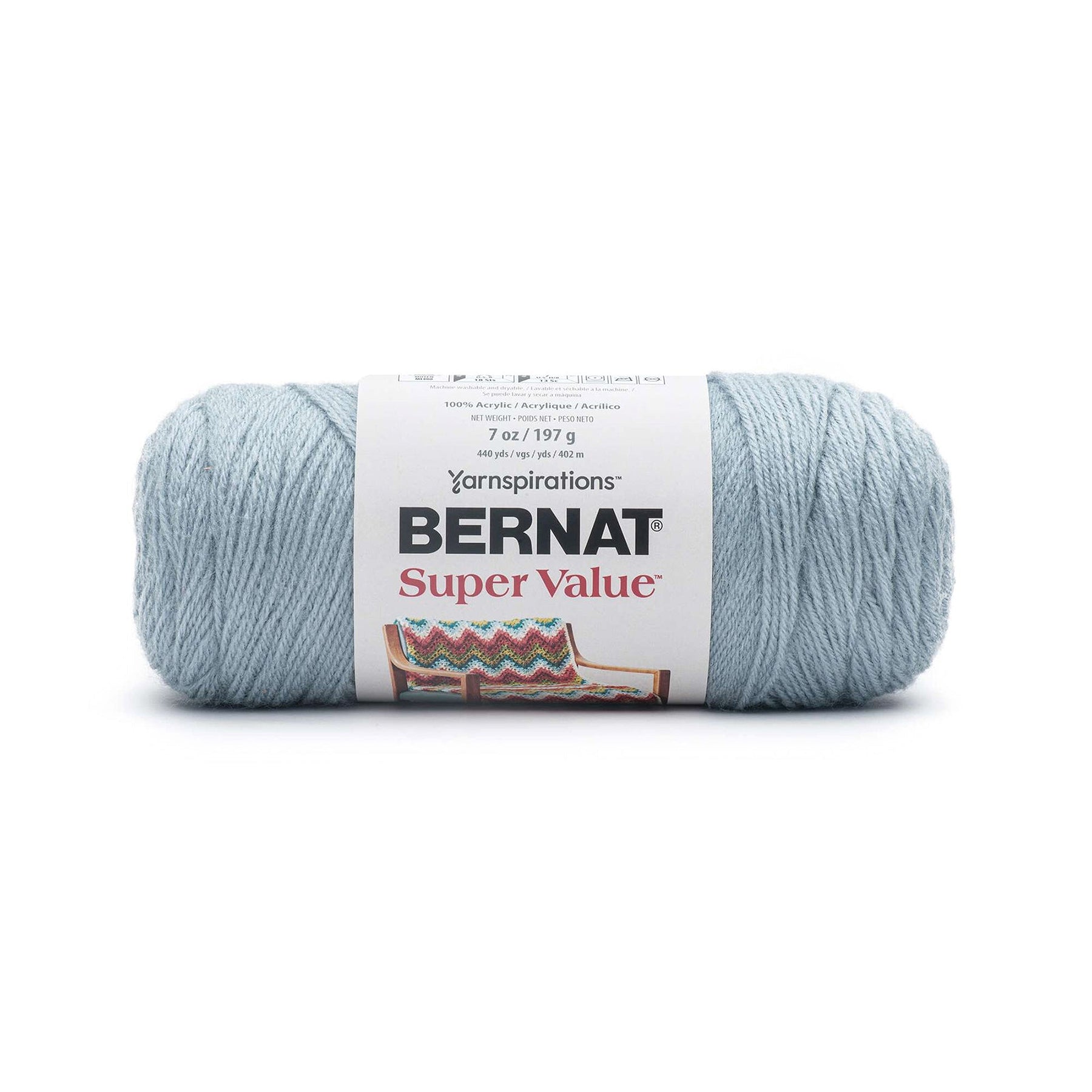 Bernat Super Value Yarn Cornflower - 100% Acrylic - Medium 4 440yds (402m)