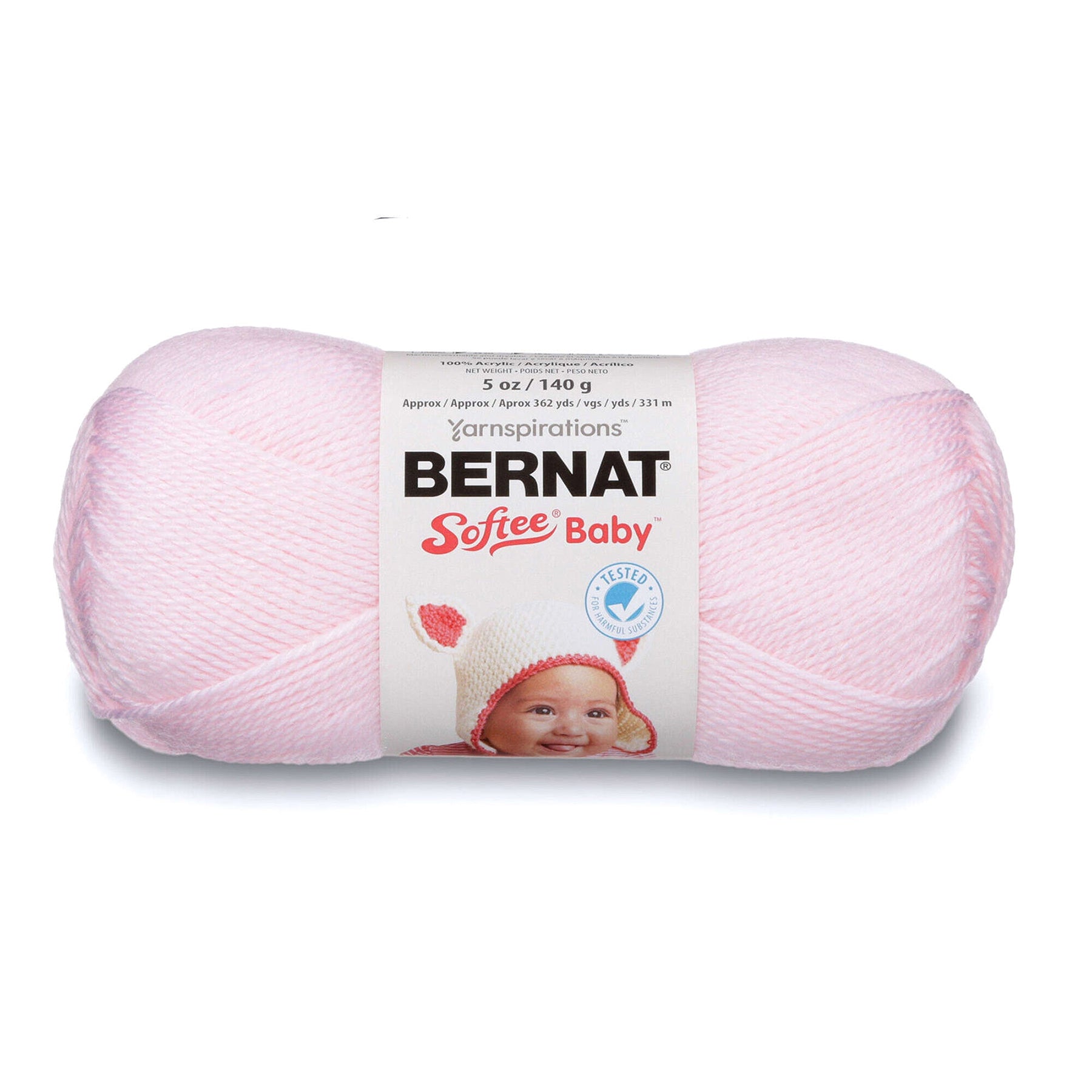 Bernat Softee Baby Yarn Pink - 100% Acrylic - Sport Light 3 362yds (331m)