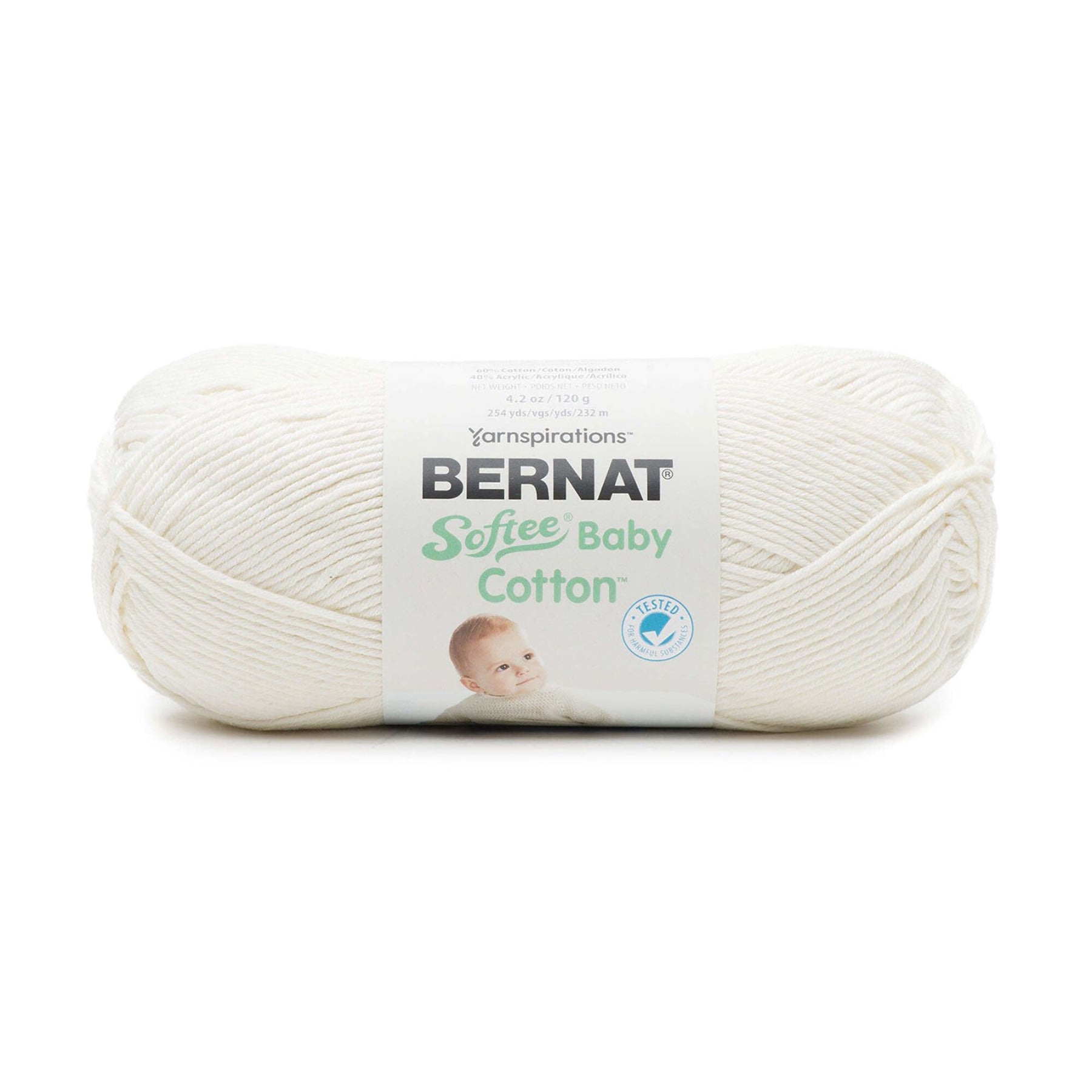 Bernat Softee Baby Cotton Yarn Cotton - 60% Cotton 40% Acrylic - Sport Light 3 254yds (232m)