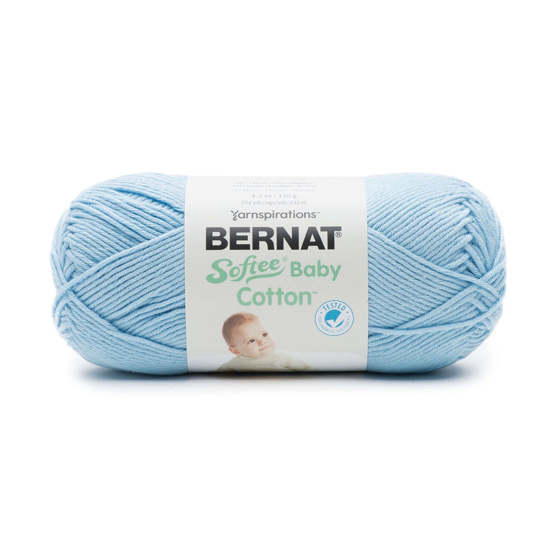 Bernat Softee Baby Cotton Yarn Dusk Sky - 60% Cotton 40% Acrylic - Sport Light 3 254yds (232m)