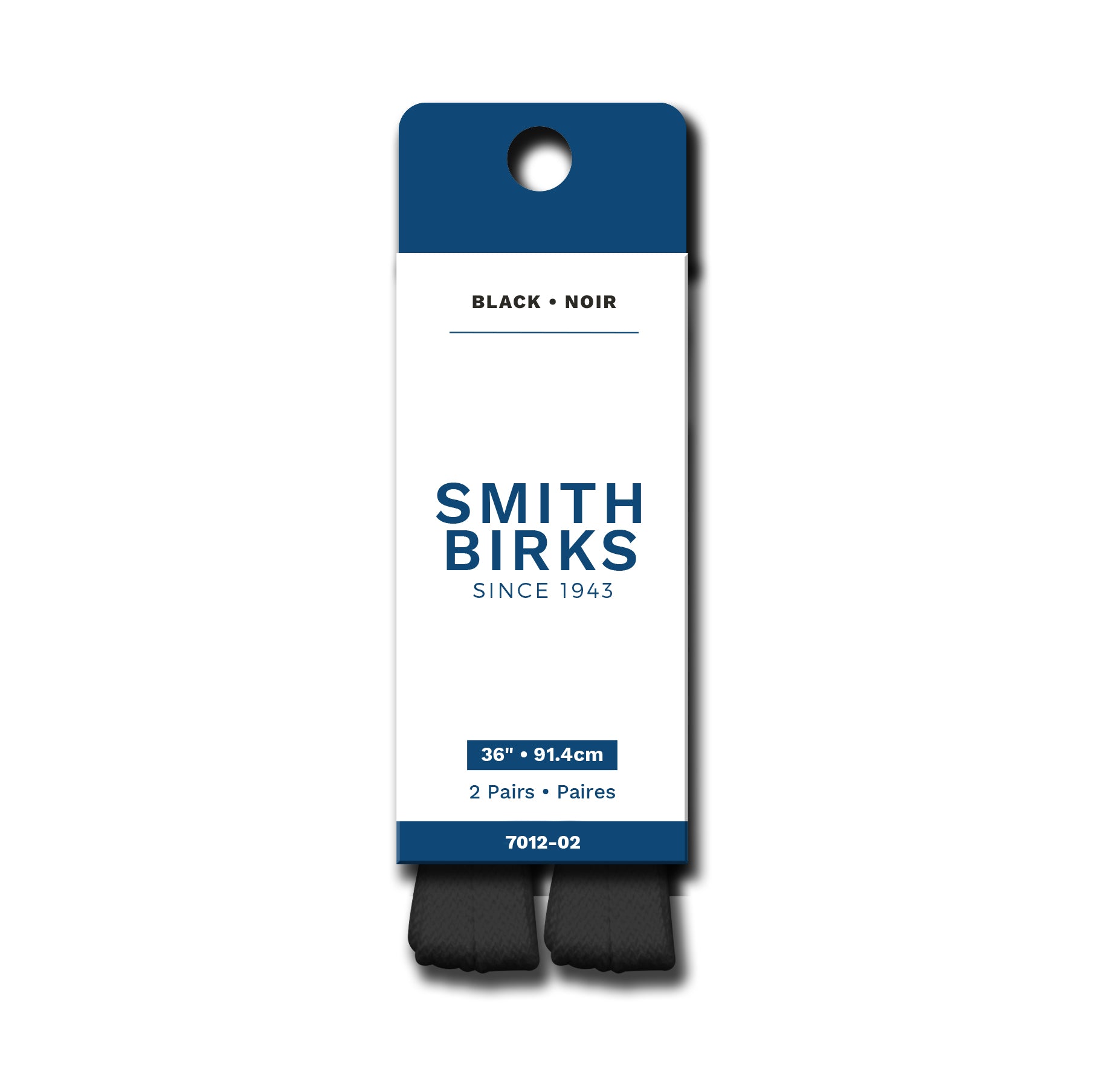 Smith Birks 2 Pairs Sport Flat Laces - Black 36in