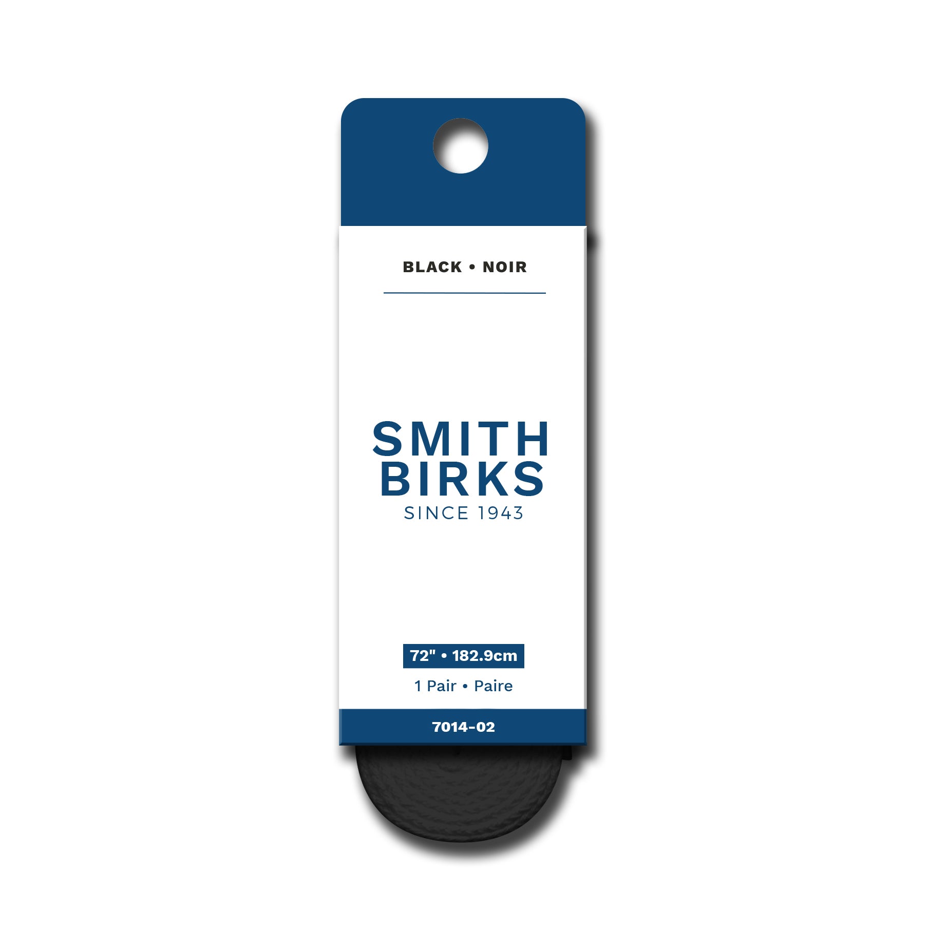 Smith Birks 1 Pair Sport Flat Laces - Black 72in