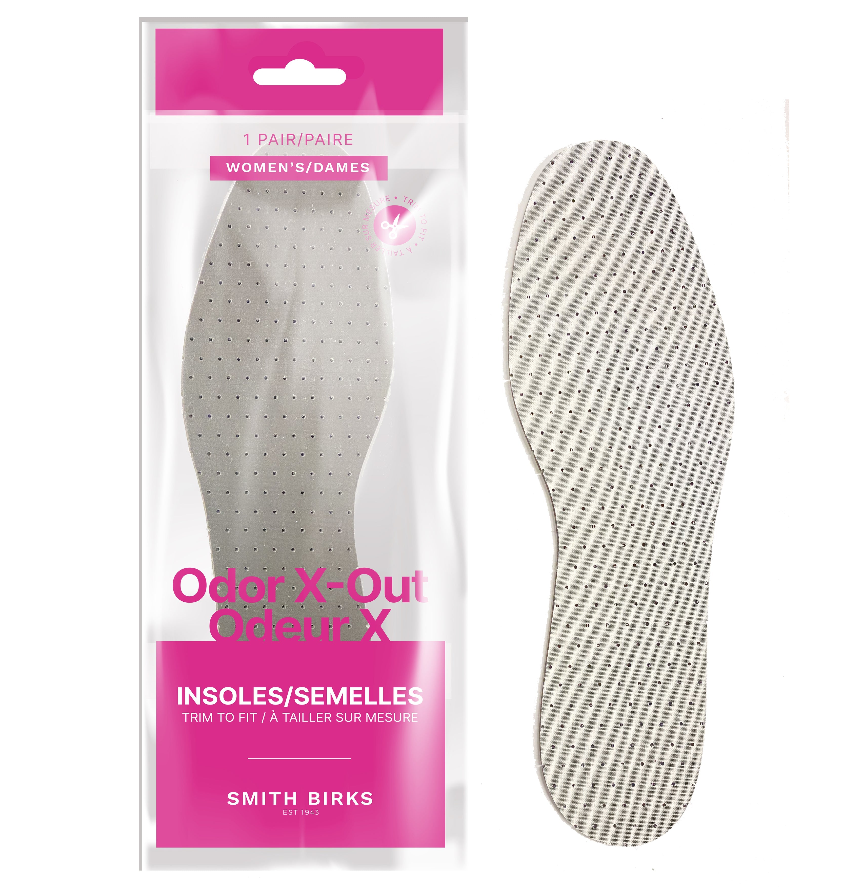 Smith Birks 1 Pair Odor X-Out Insoles - Women One Size