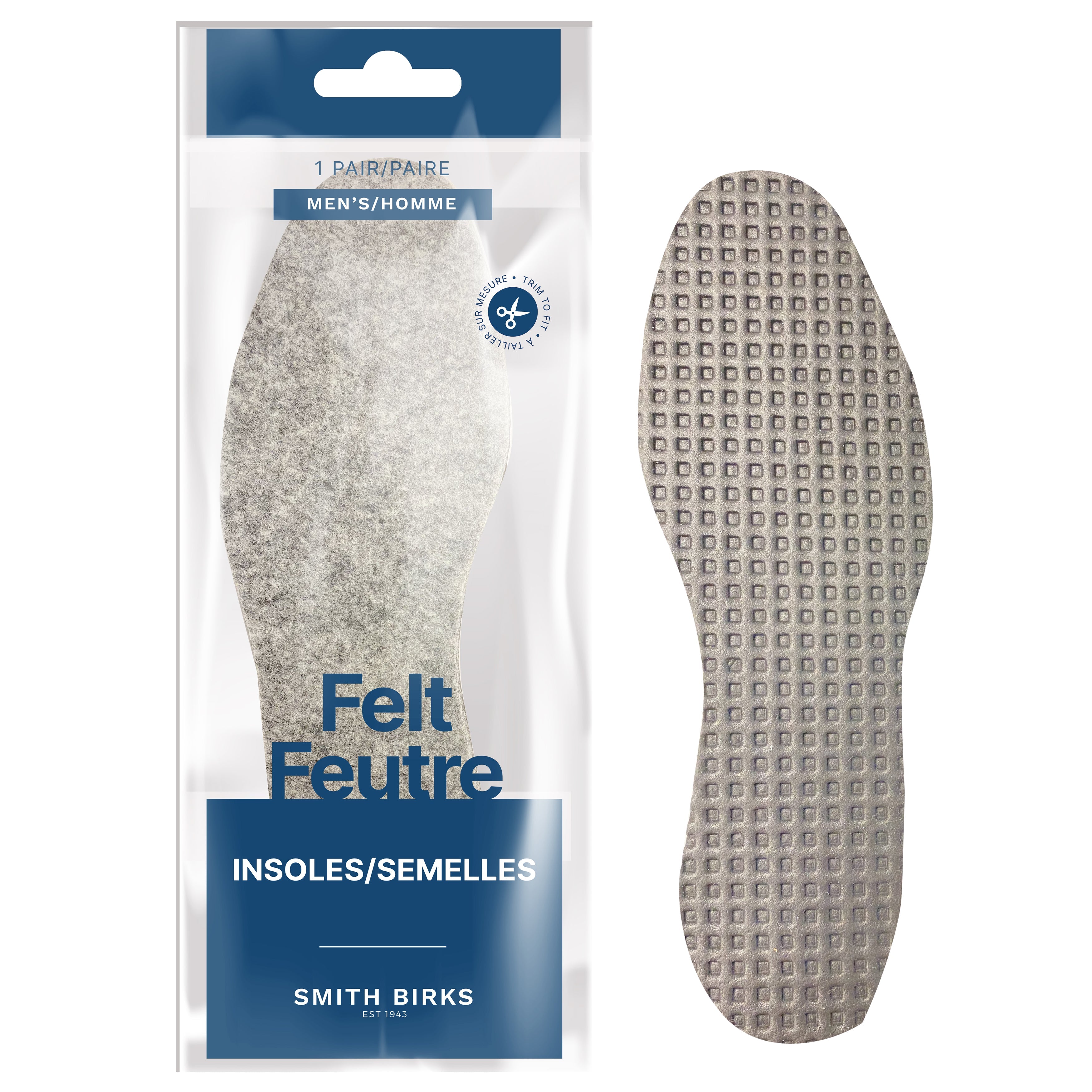 Smith Birks 1 Pair Felt Insoles - Men One Size
