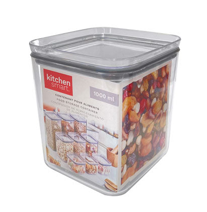 Kitchen Smart Square Food Storage Container - Acrylic 1L (1000ml)