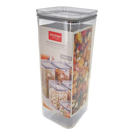 Kitchen Smart Square Food Storage Container - Acrylic 2L (2000ml)