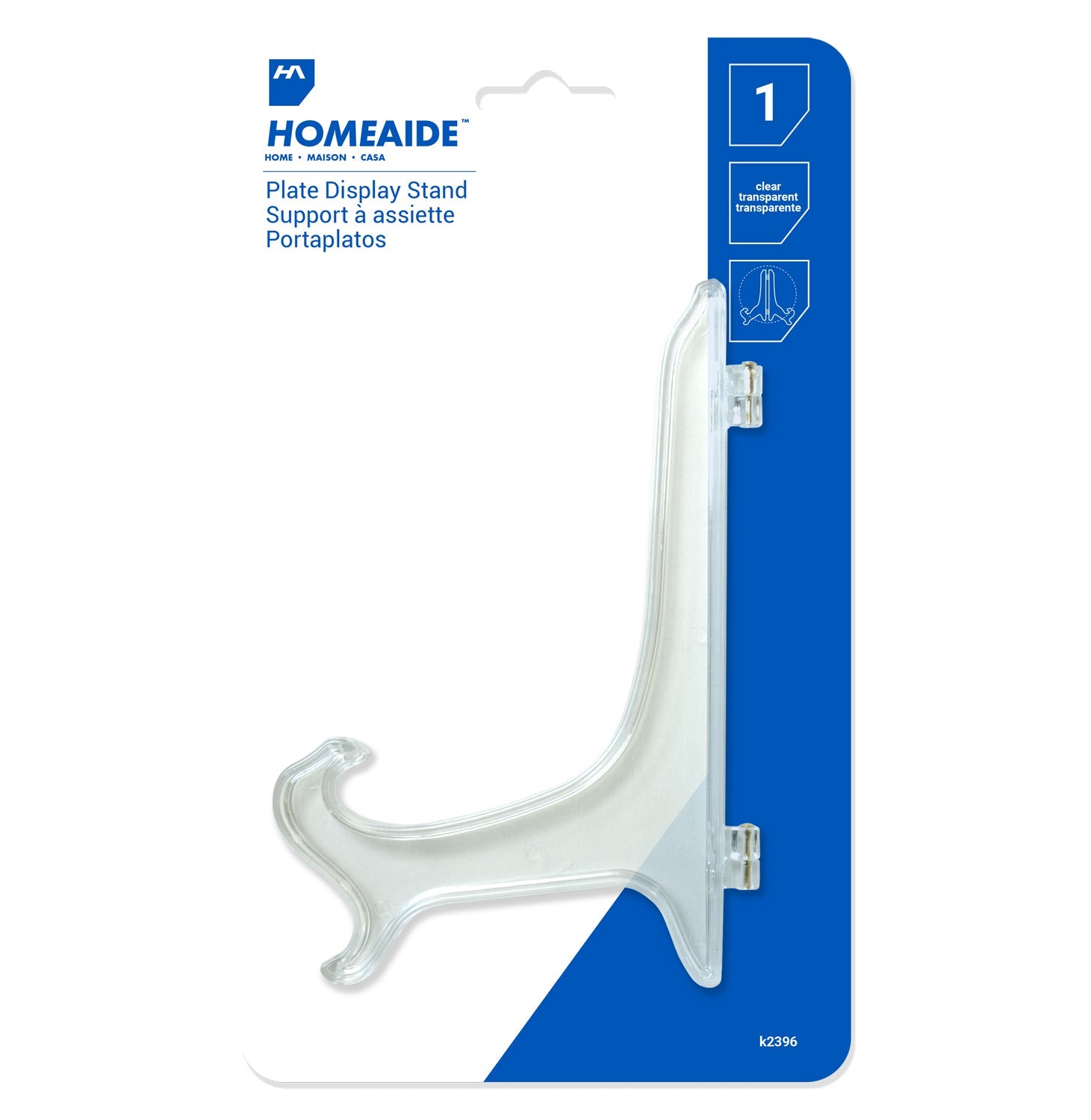 Homeaide Clear Plastic Plate Holder 6.5x8in