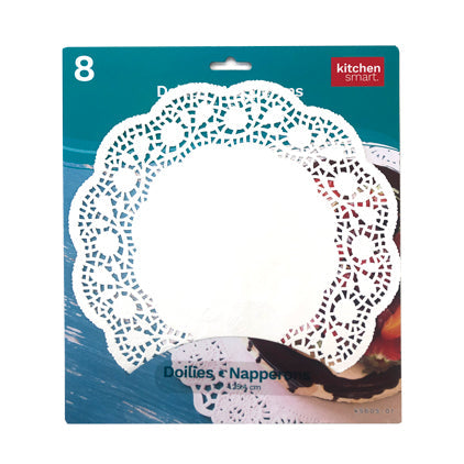 Kitchen Smart 8 White Paper Dollies 10in