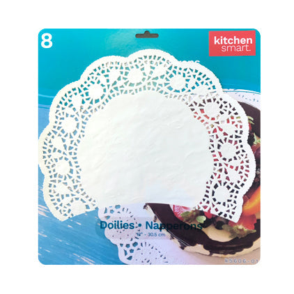 Kitchen Smart 8 White Paper Dollies 12in