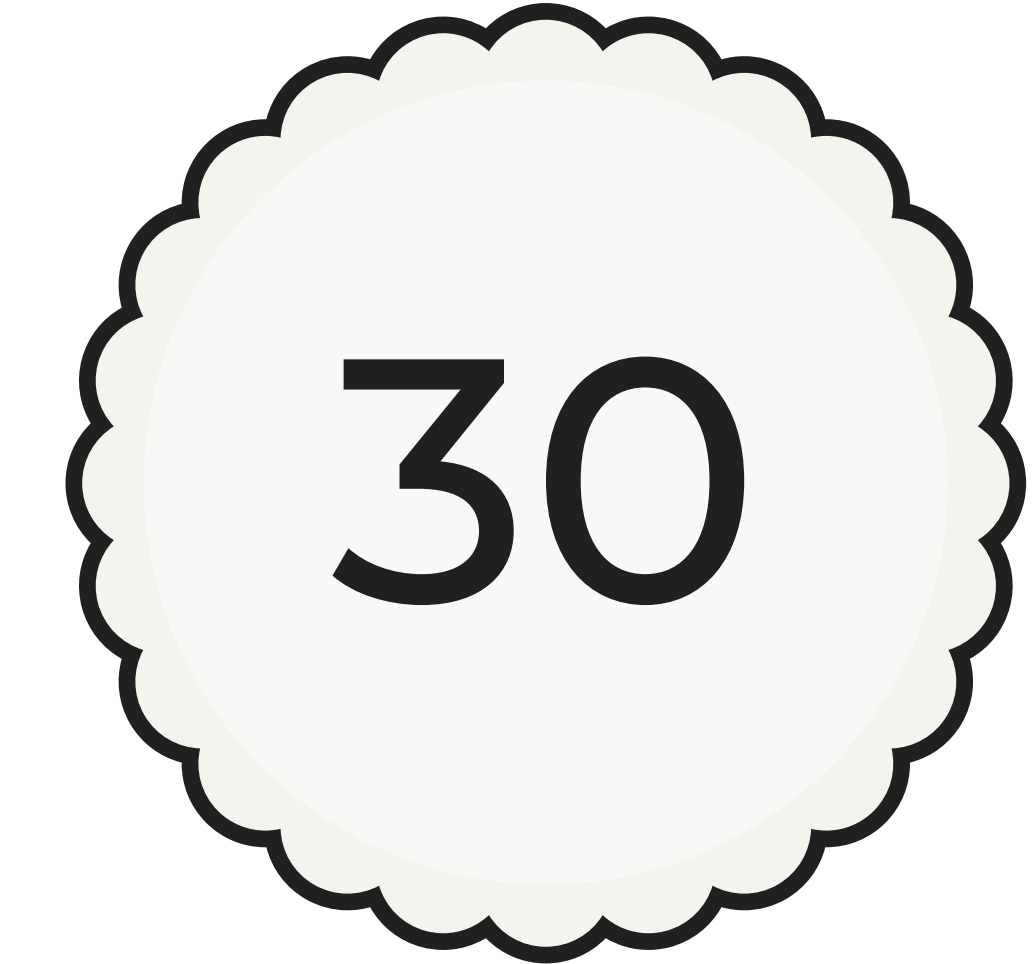 Oui Party Chic 30 ans 8 assiettes en papier 9po