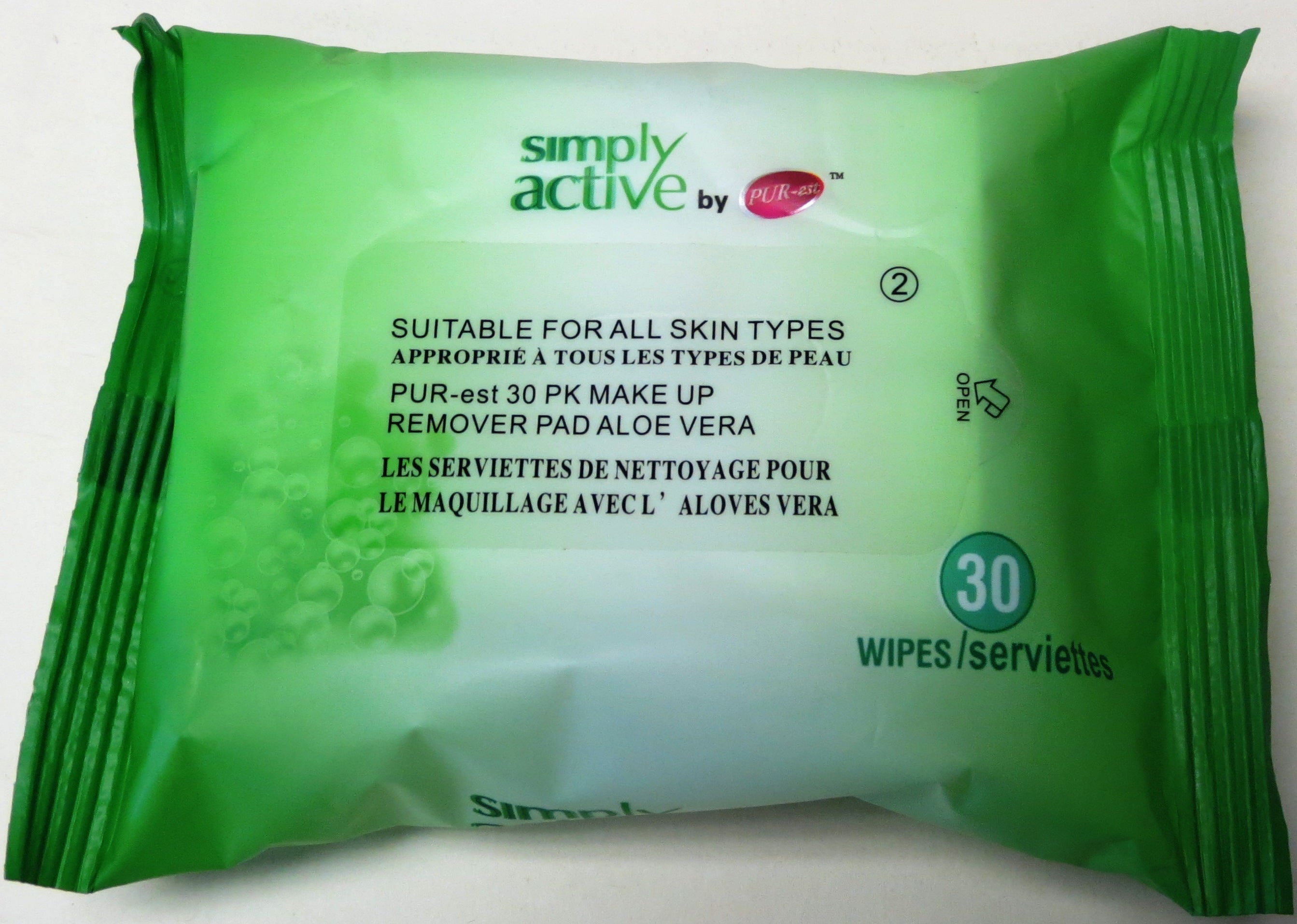 Pur-Est 30 Makeup Remover Pads - Aloe Vera