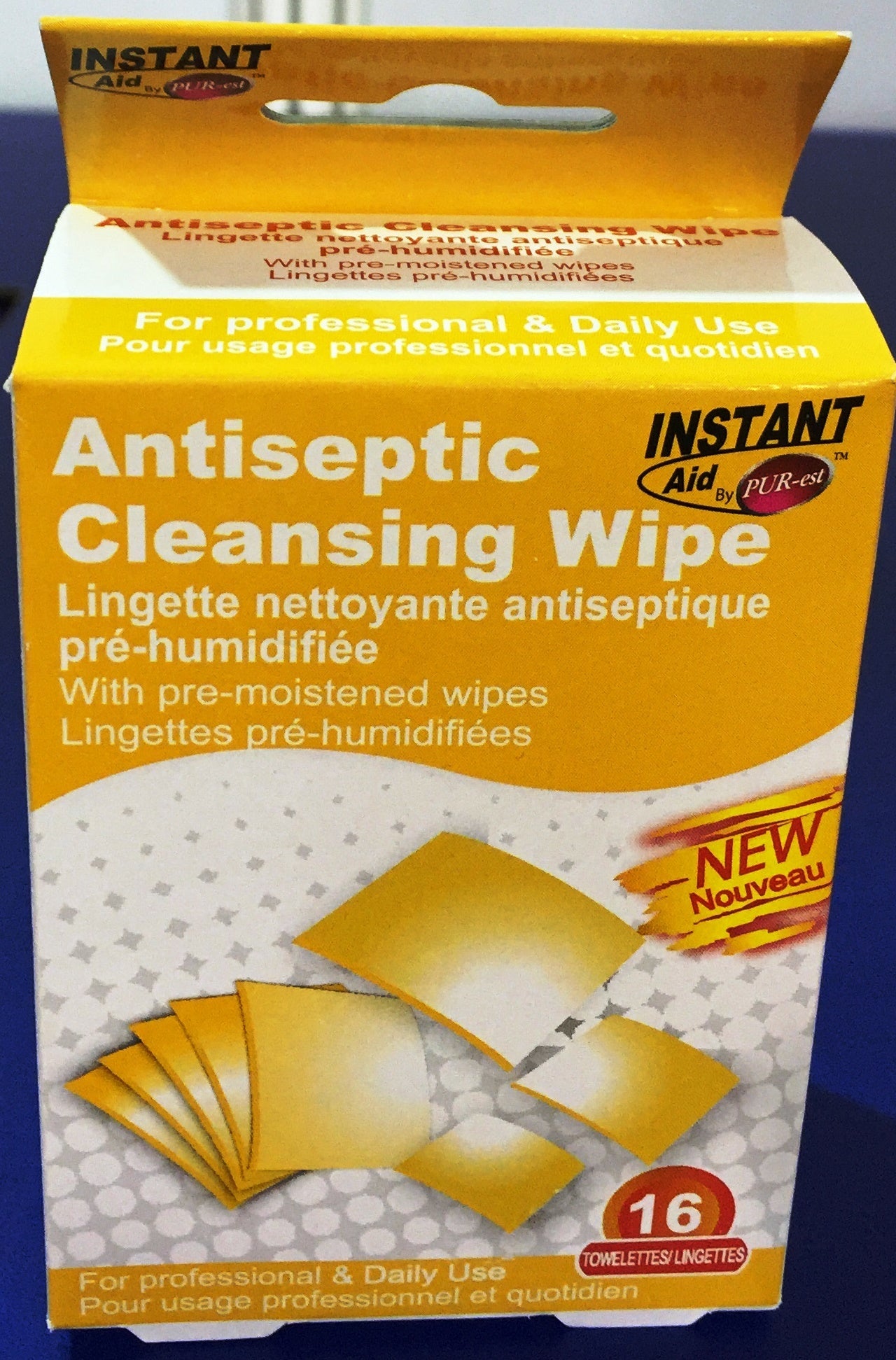 Instant Aid 16 Pre-moistened Antiseptic Cleansing Wipes