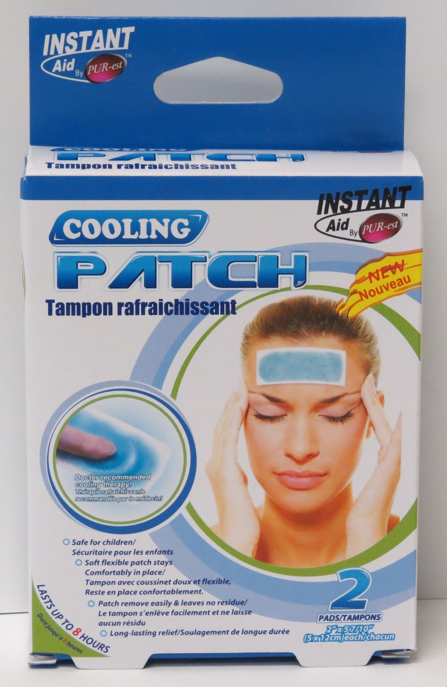 Instant Aid 2 Soft and Flexible Cooling Patchs 2x5.7in