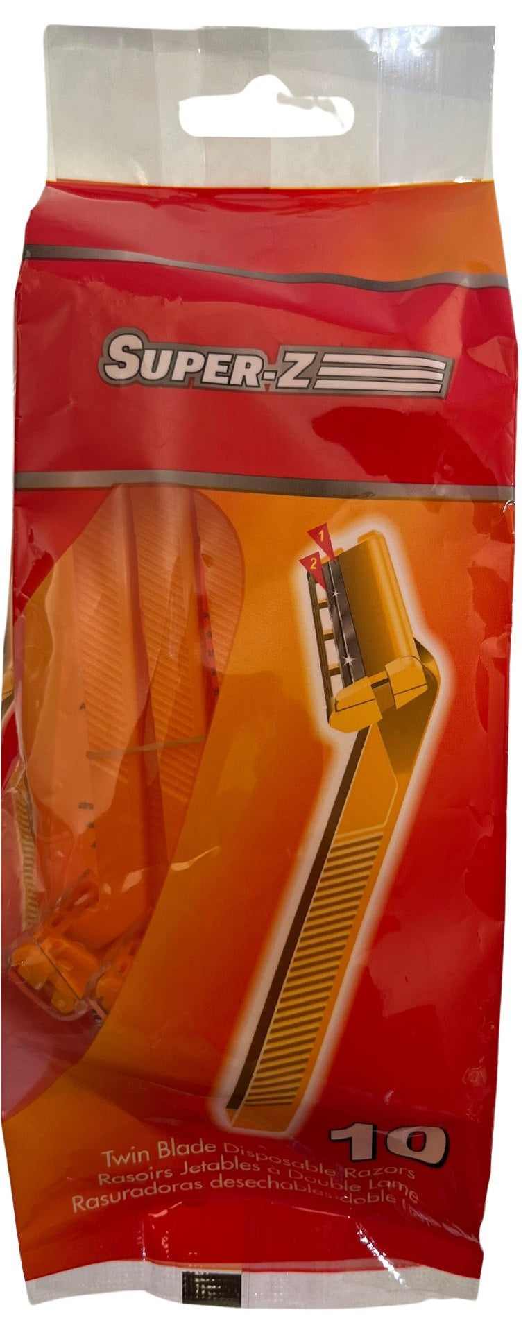 Super-Z 10 Twin Blade Orange Disposable Razors