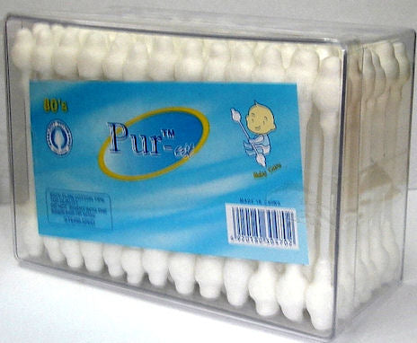 Pur-Est 80 Safety Cotton Swabs for Baby 3in