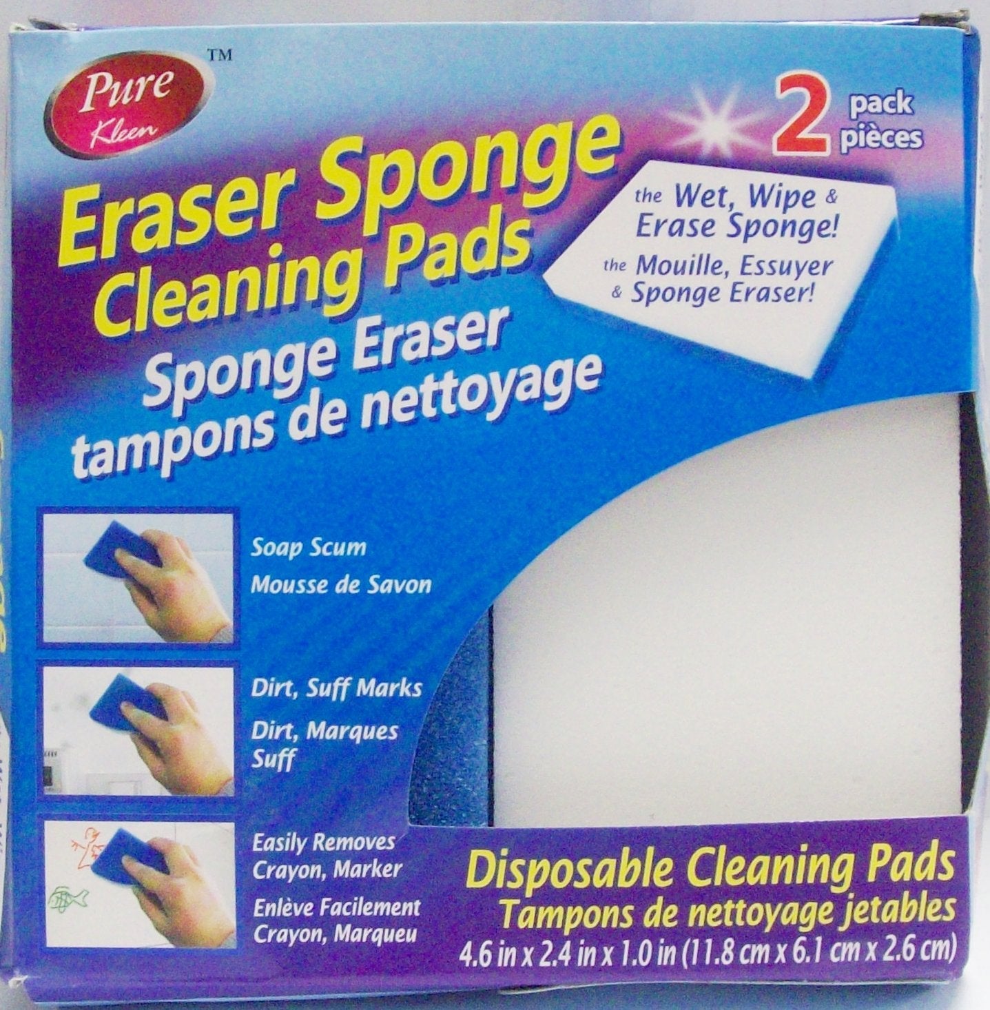 Pure Kleen 2 Disposable Cleaning Pads 4.6x2.4x1in