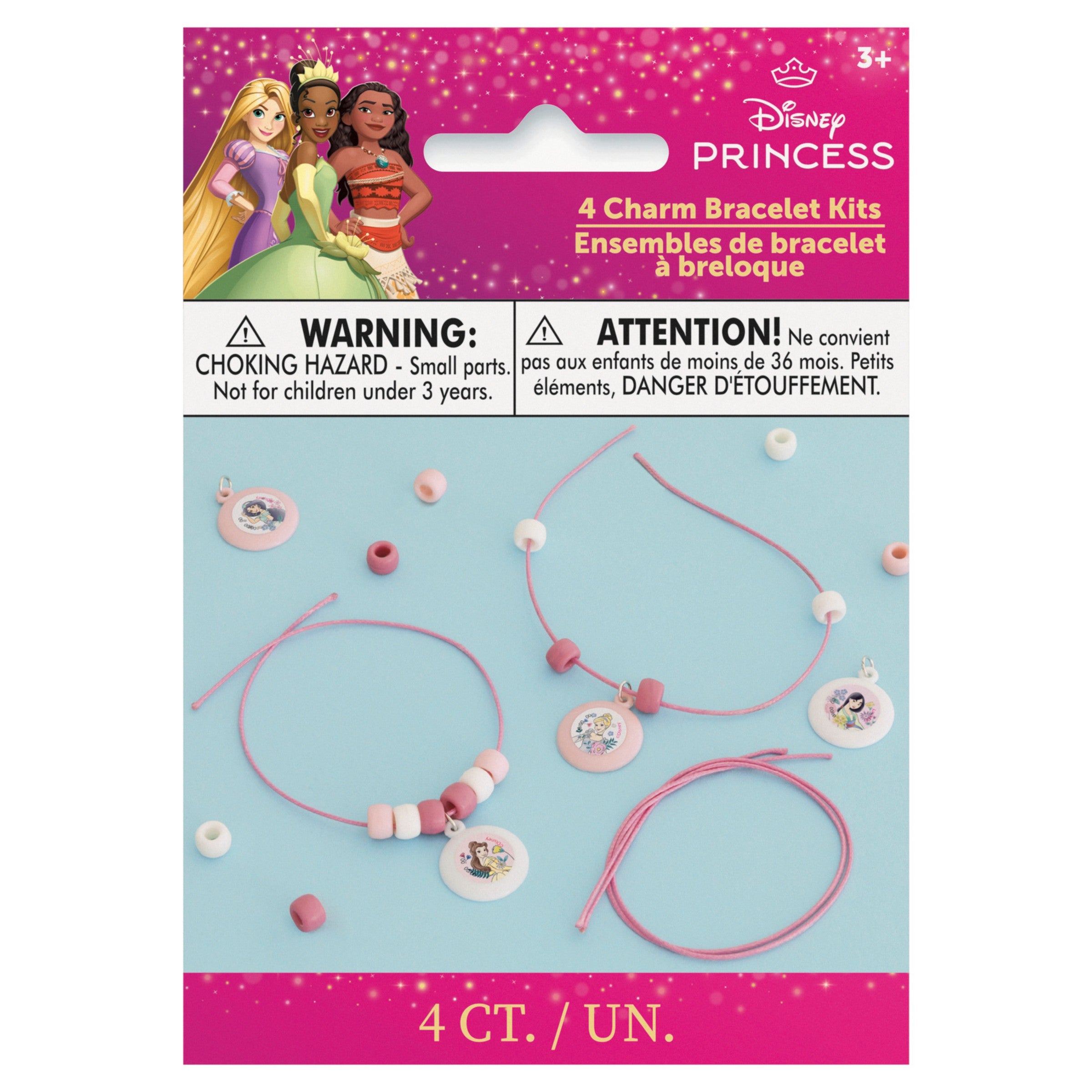 Disney Princess 4 Charm Bracelet Kits Age 3+