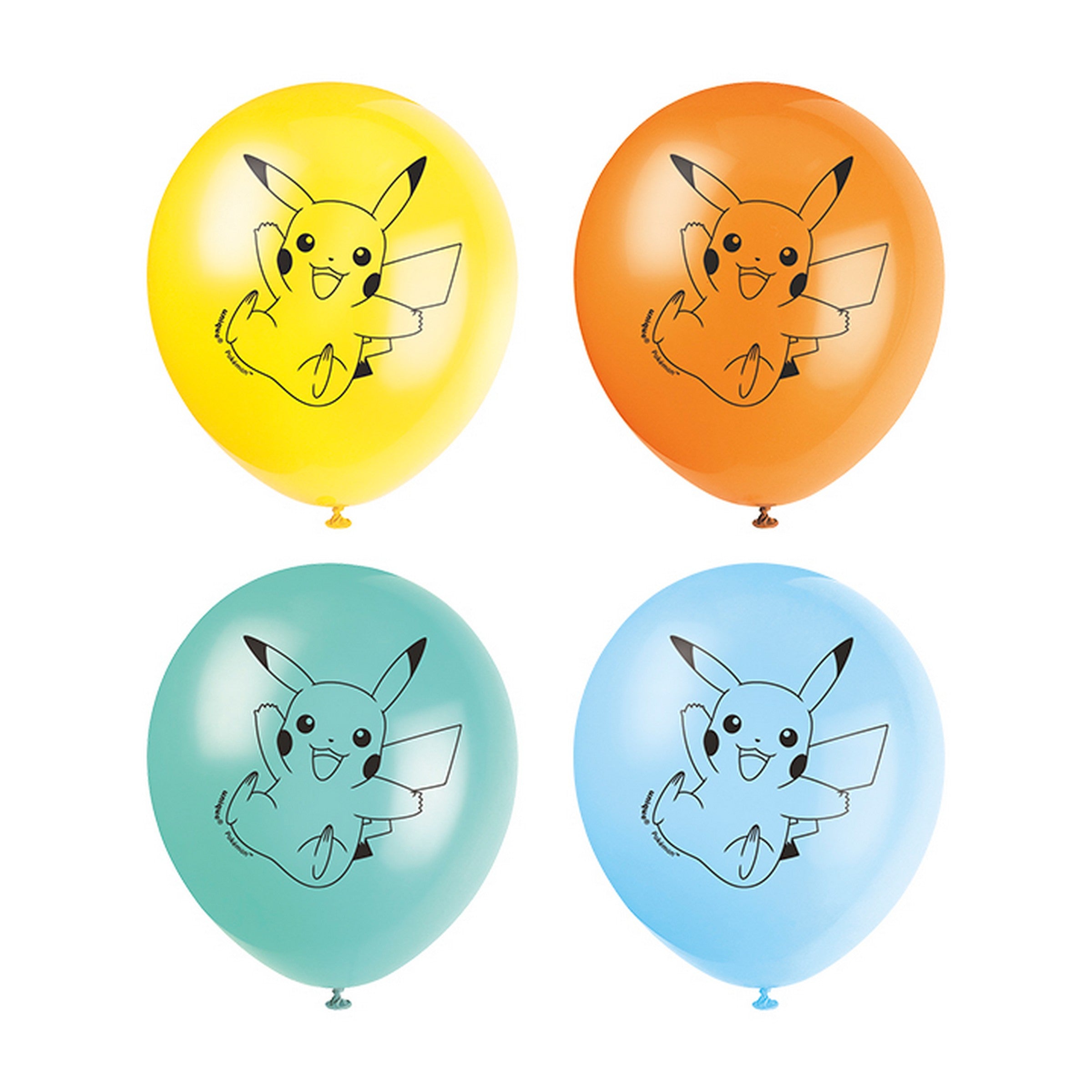 Ballons en latex imprimés Pokémon (8 pièces) de 12 po