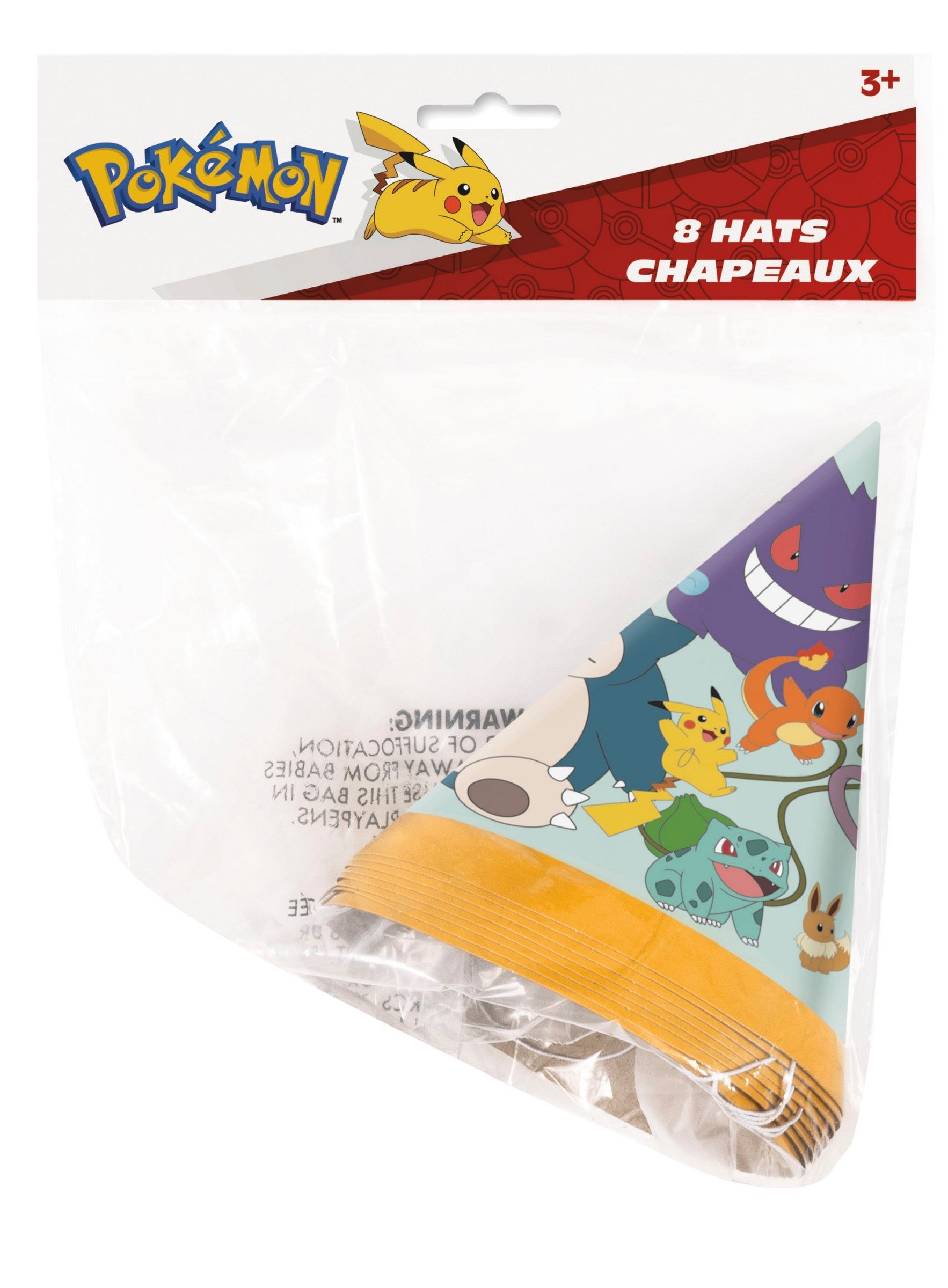 Pokémon 8 Paper Party Hats